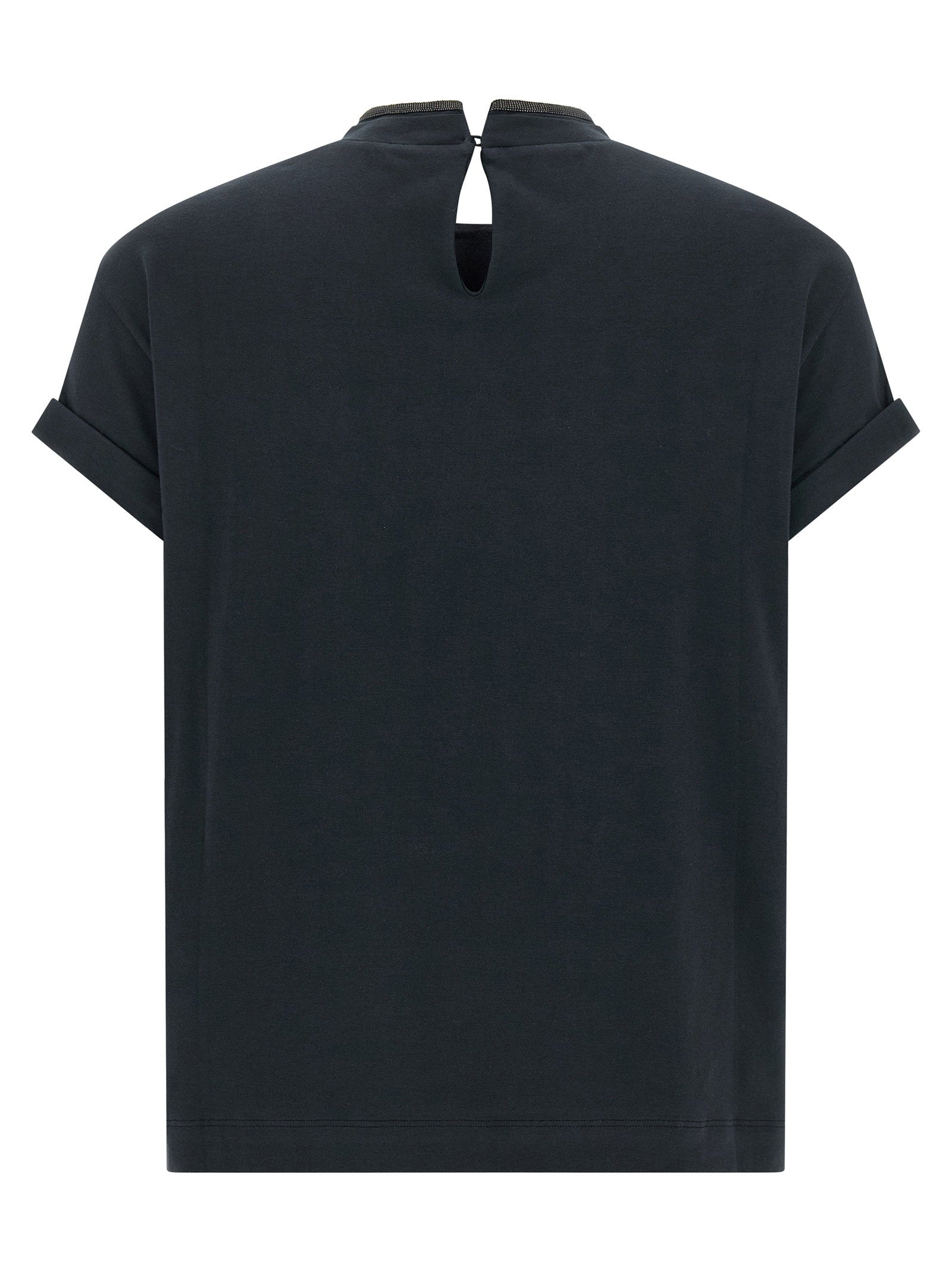Brunello Cucinelli Brunello Cucinelli Shiny Collar T-shirt