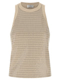 Brunello Cucinelli Brunello Cucinelli Dazzling Check Embroidery Top
