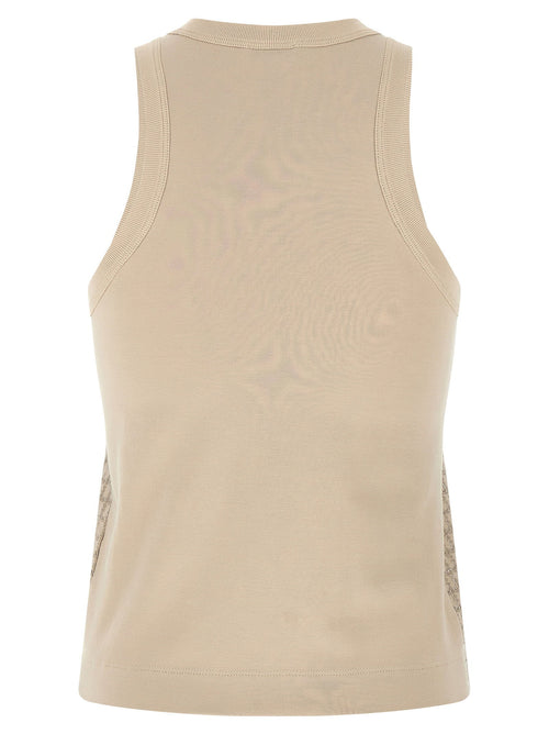 Brunello Cucinelli Brunello Cucinelli Dazzling Check Embroidery Top