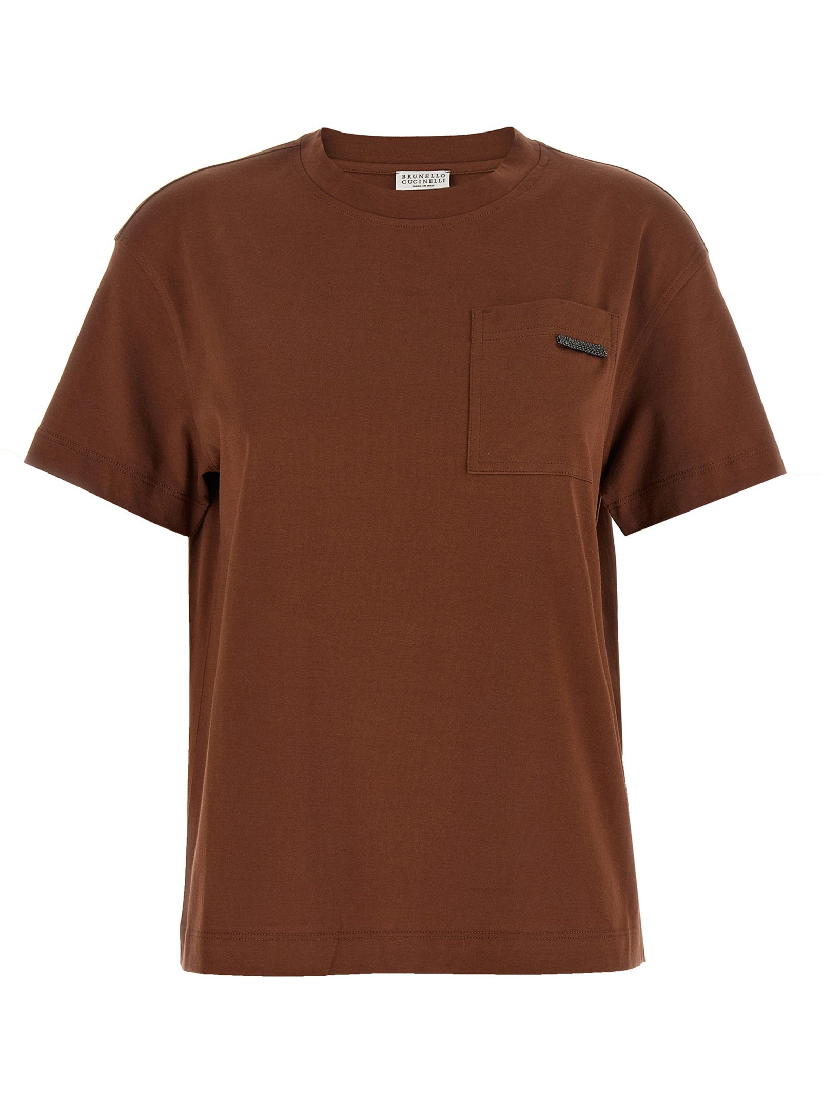 Brunello Cucinelli Brunello Cucinelli Shiny Tab T-shirt