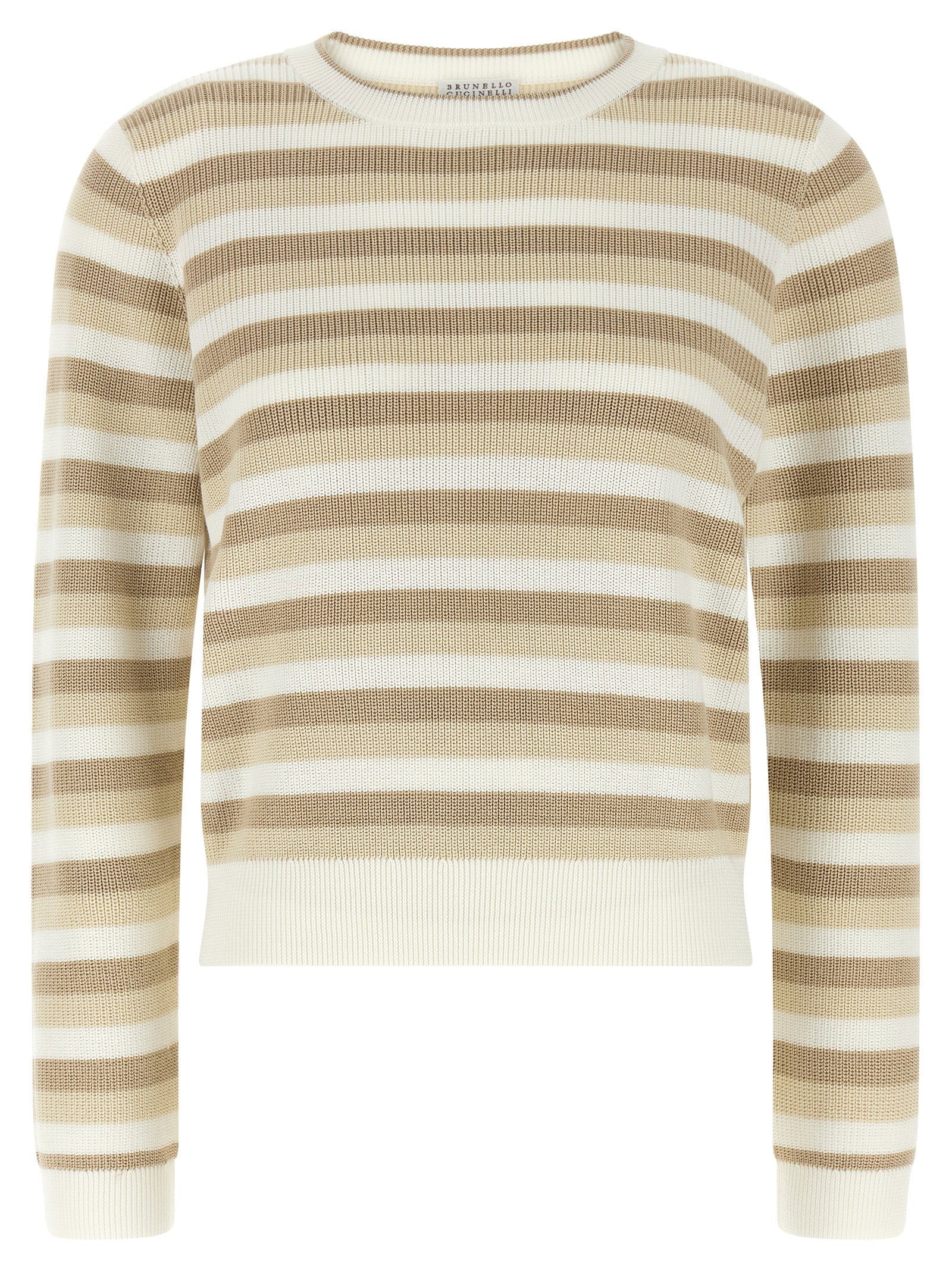 Brunello Cucinelli Brunello Cucinelli Striped Cotton Sweater