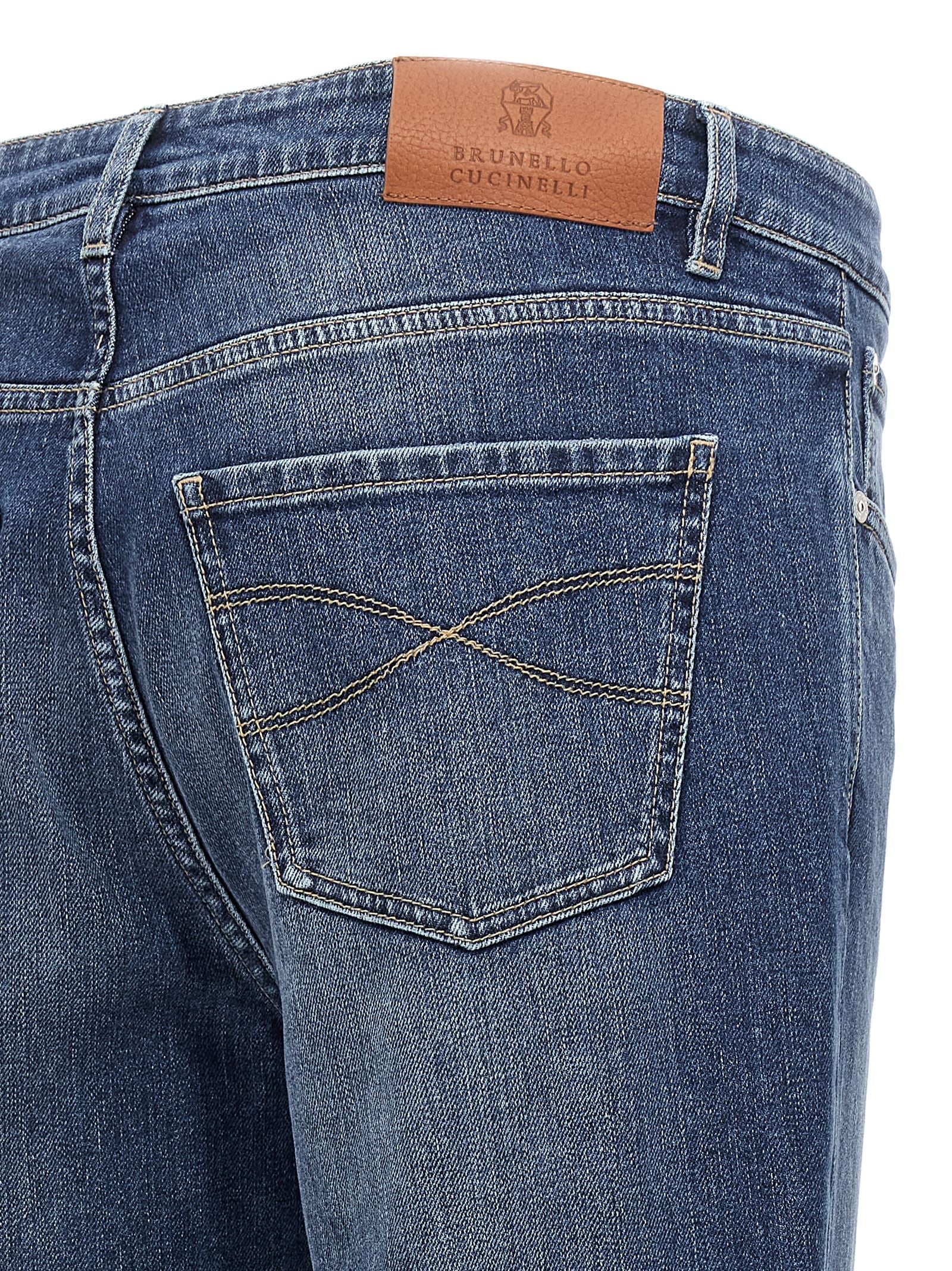 Brunello Cucinelli Brunello Cucinelli Logo Embroidery Stretch Jeans