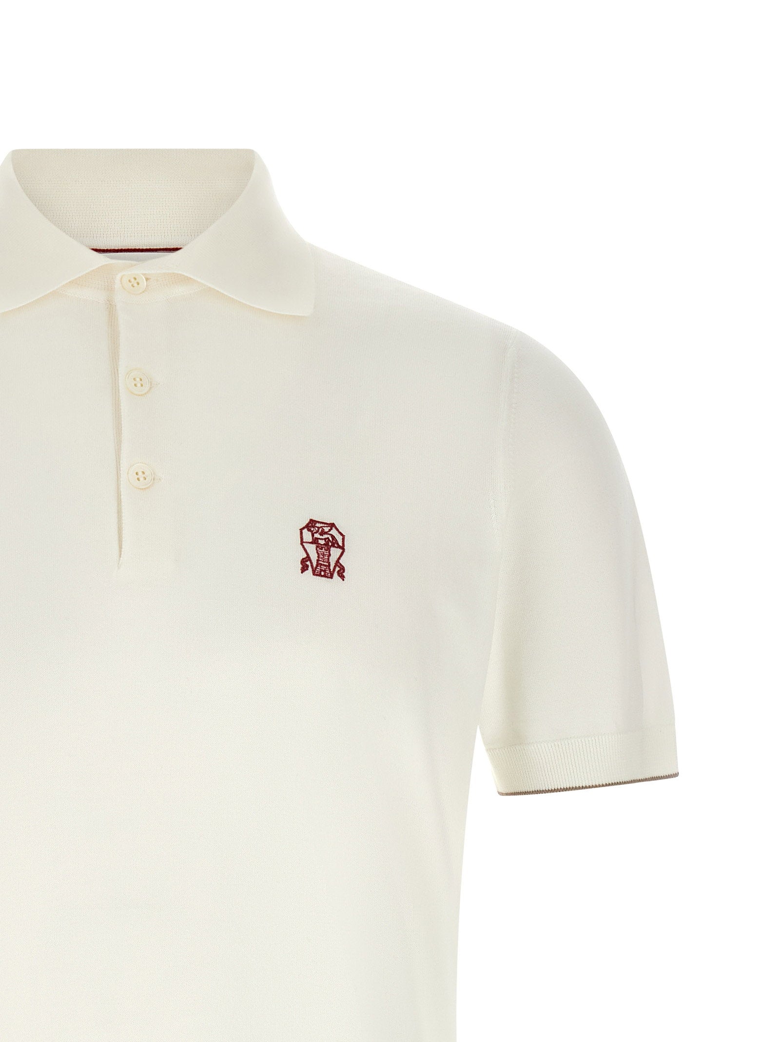 Brunello Cucinelli Brunello Cucinelli Logo Embroidery Polo Shirt