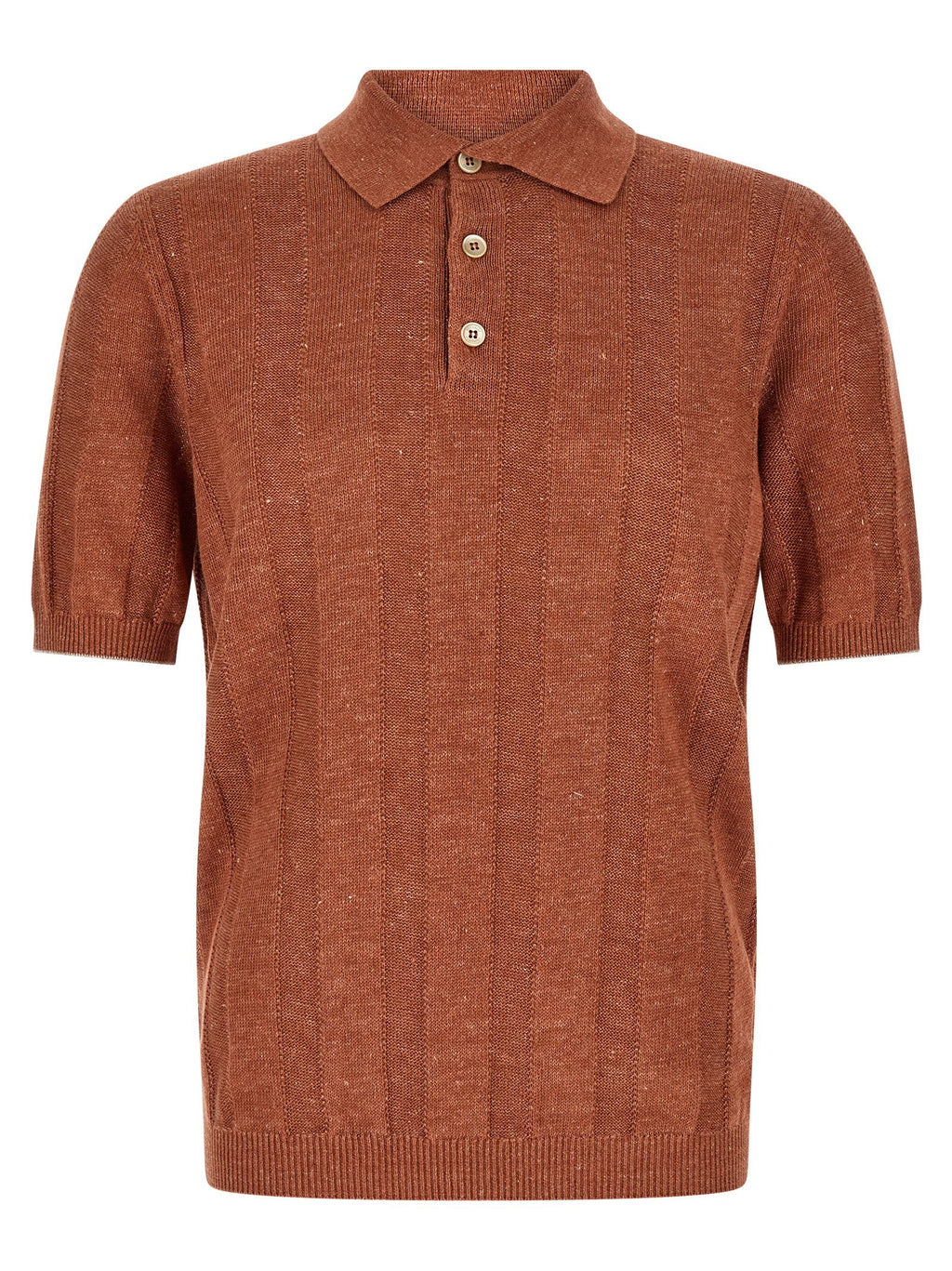 Brunello Cucinelli Brunello Cucinelli Wide Ribbed Polo Shirt
