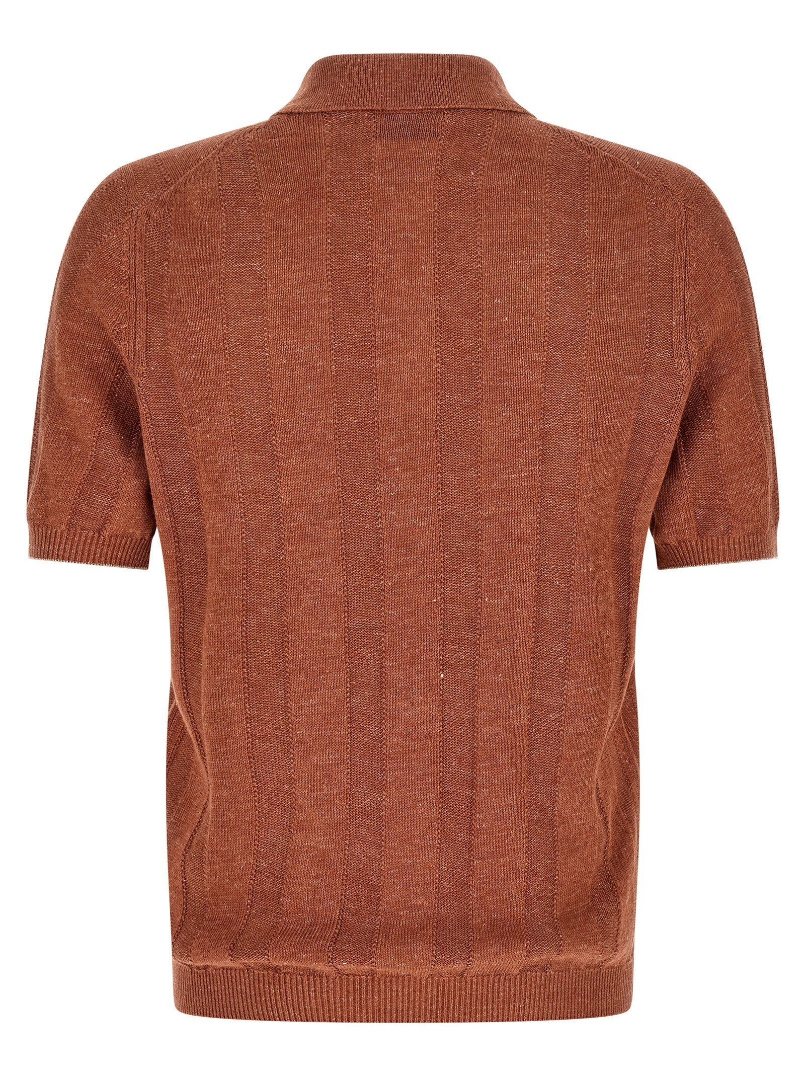 Brunello Cucinelli Brunello Cucinelli Wide Ribbed Polo Shirt