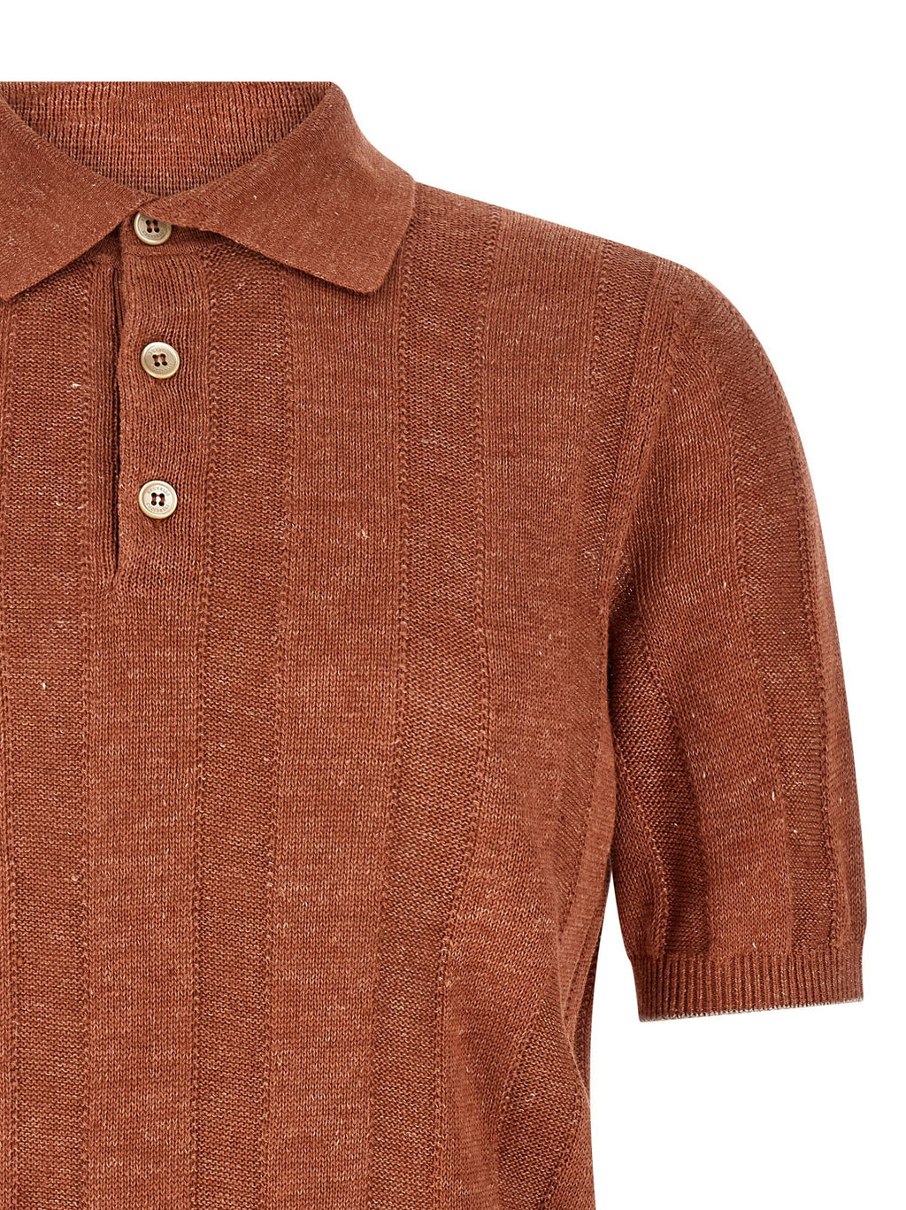 Brunello Cucinelli Brunello Cucinelli Wide Ribbed Polo Shirt