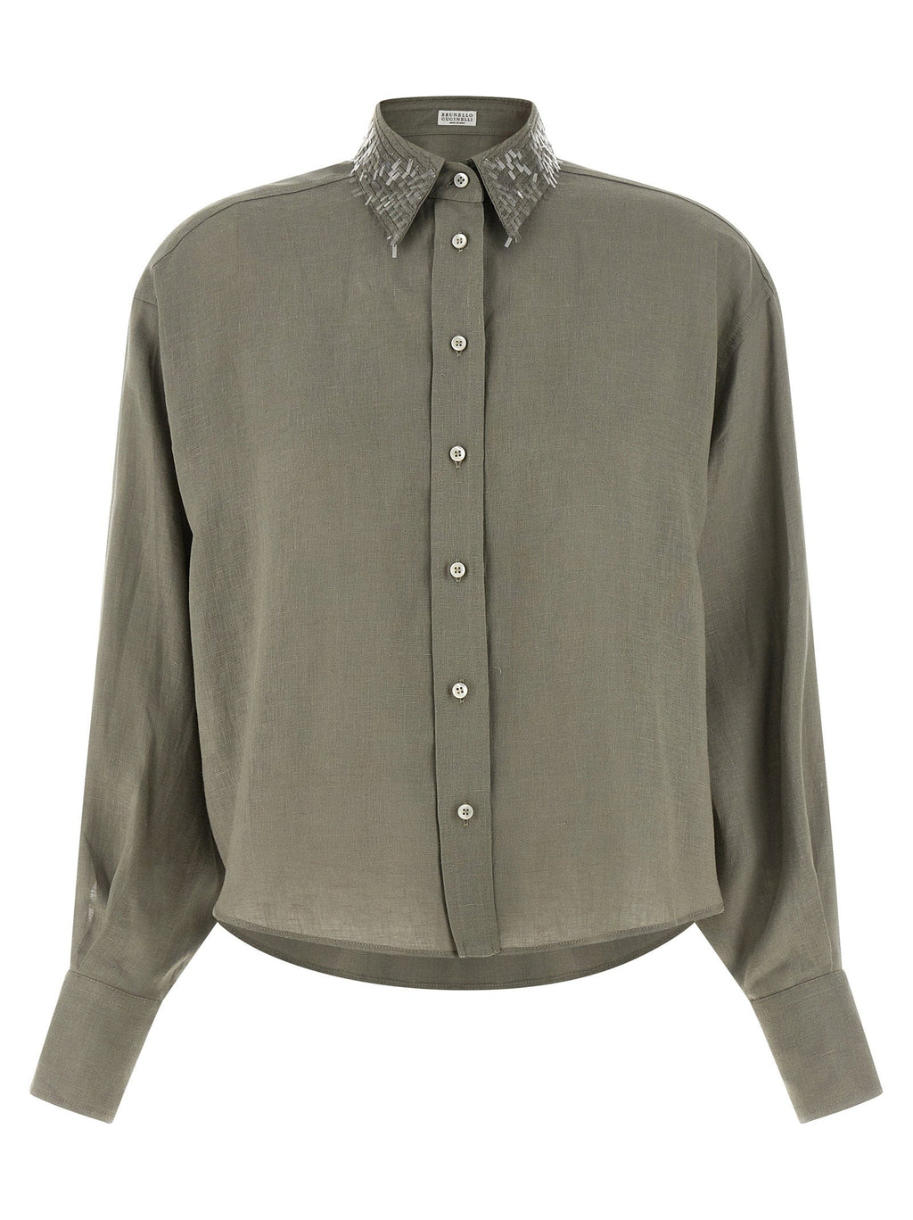 Brunello Cucinelli Brunello Cucinelli Sequin Collar Shirt