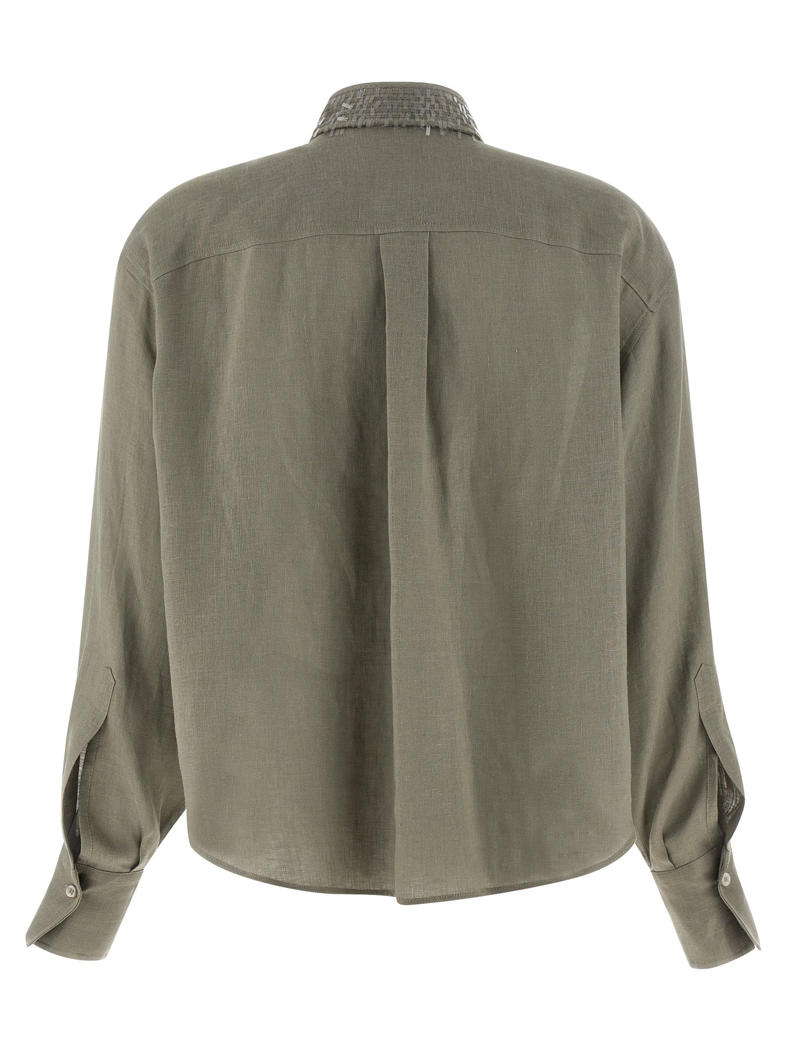 Brunello Cucinelli Brunello Cucinelli Sequin Collar Shirt