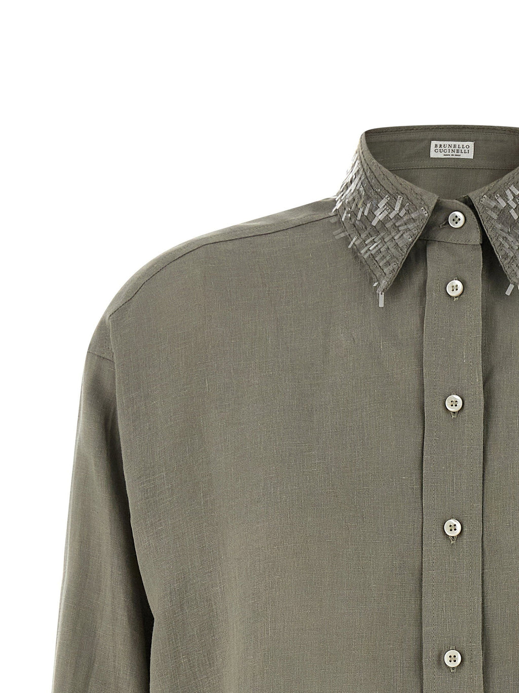 Brunello Cucinelli Brunello Cucinelli Sequin Collar Shirt