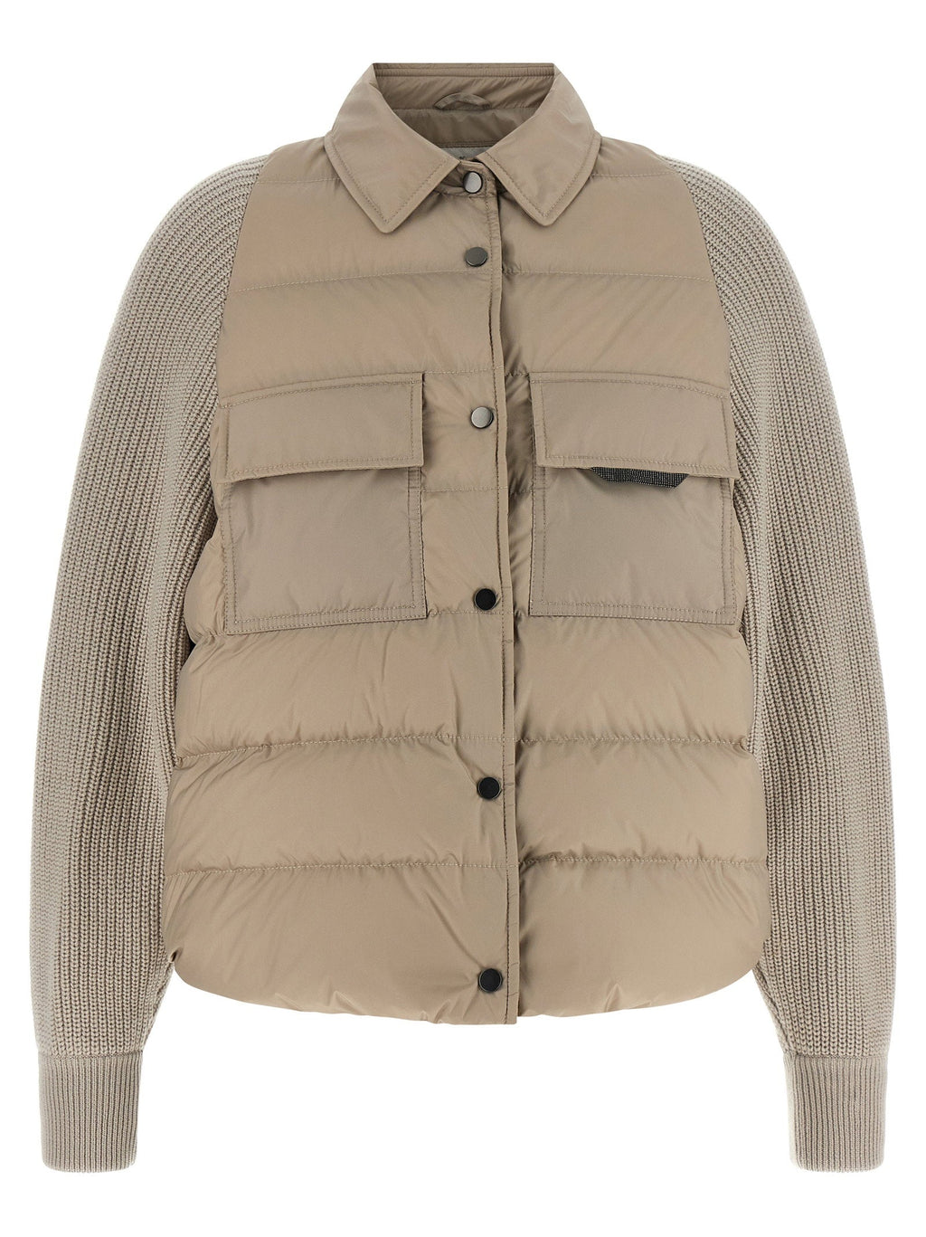 Brunello Cucinelli Brunello Cucinelli Shiny Flap Detail Down Jacket