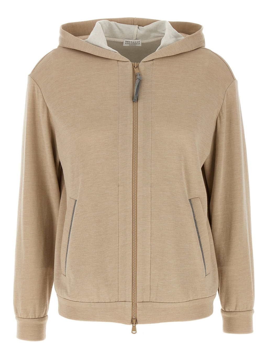 Brunello Cucinelli Brunello Cucinelli Precious Zipper Pull Hoodie