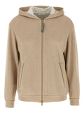 Brunello Cucinelli Brunello Cucinelli Precious Zipper Pull Hoodie