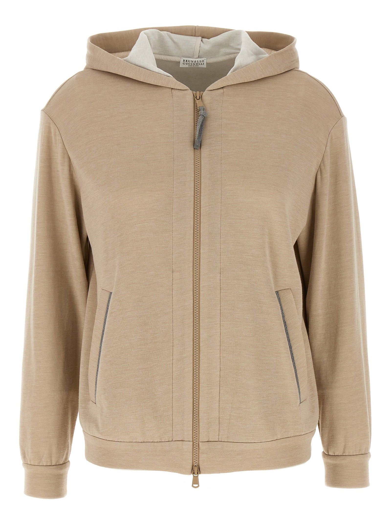 Brunello Cucinelli Brunello Cucinelli Precious Zipper Pull Hoodie