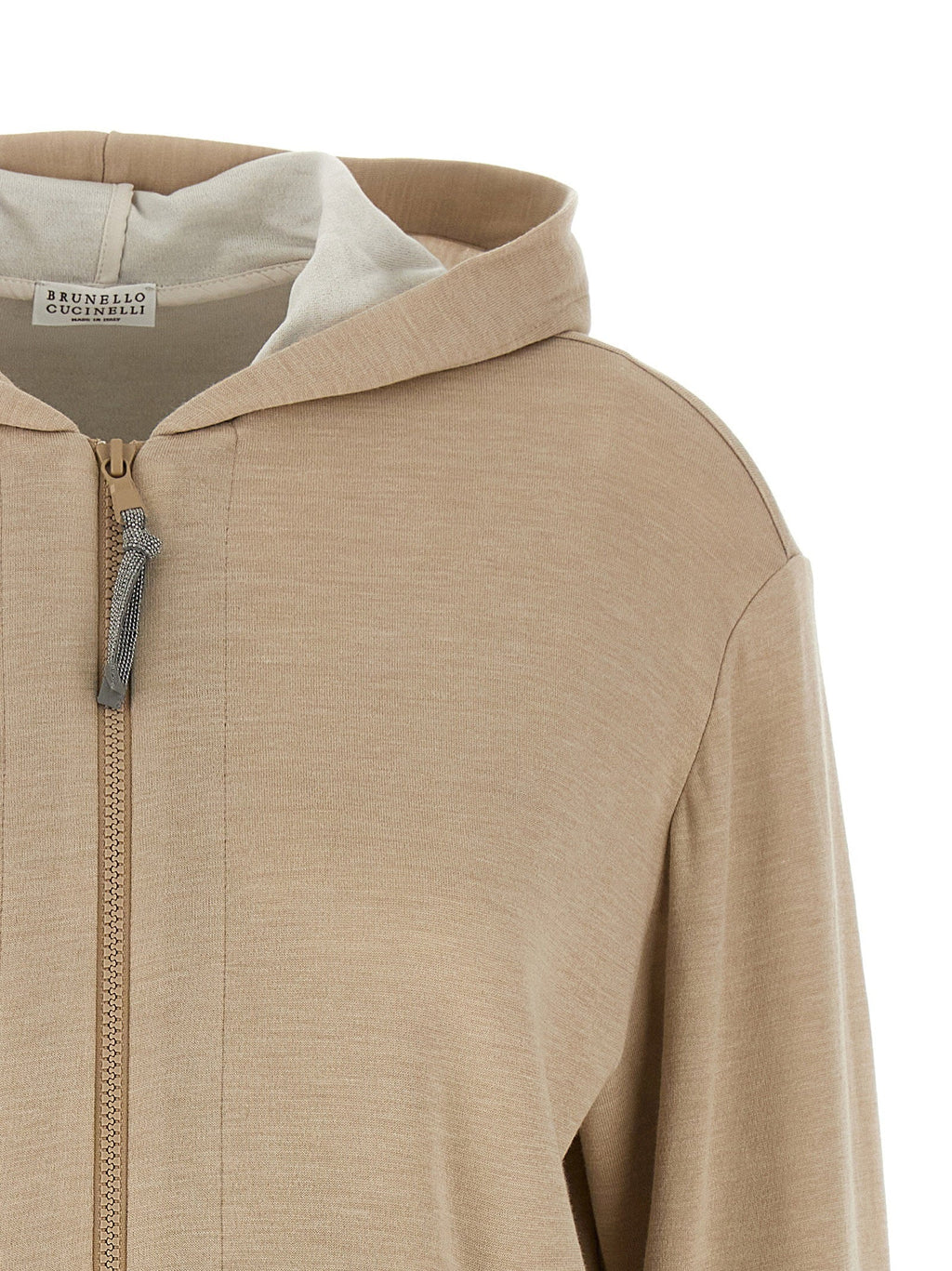Brunello Cucinelli Brunello Cucinelli Precious Zipper Pull Hoodie