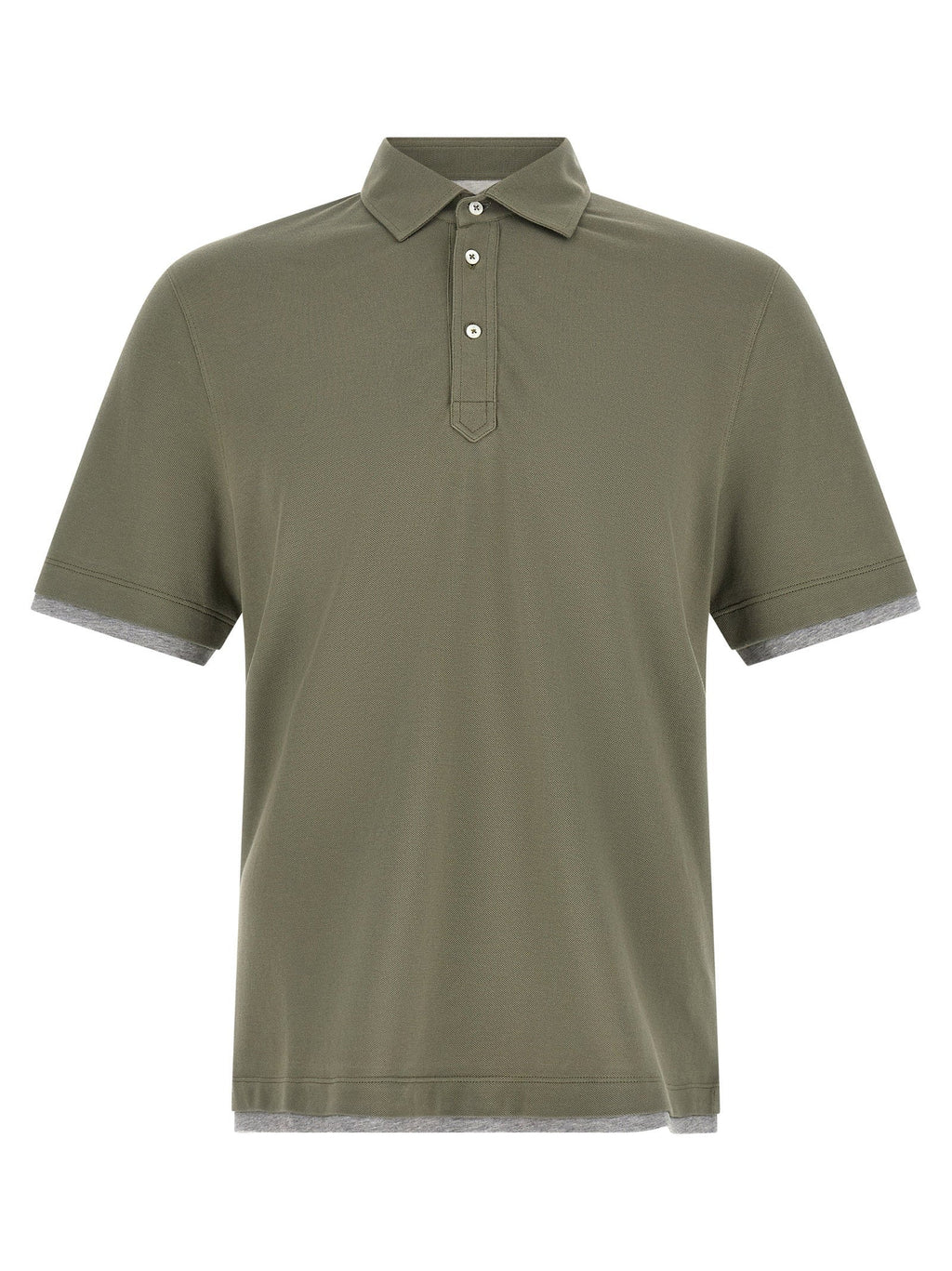 Brunello Cucinelli Brunello Cucinelli Faux Layering Polo Shirt