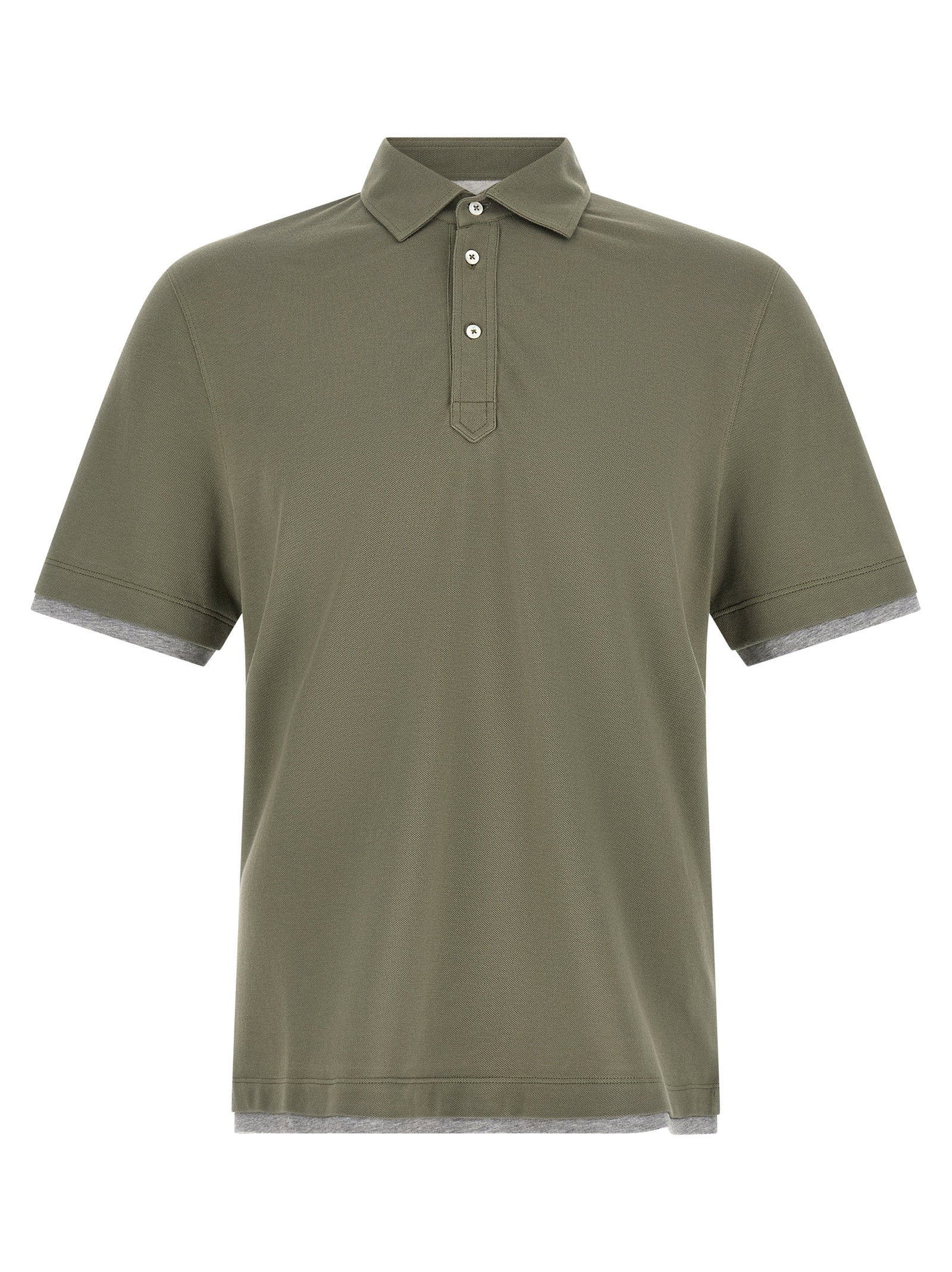 Brunello Cucinelli Brunello Cucinelli Faux Layering Polo Shirt