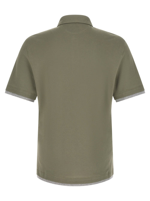Brunello Cucinelli Brunello Cucinelli Faux Layering Polo Shirt