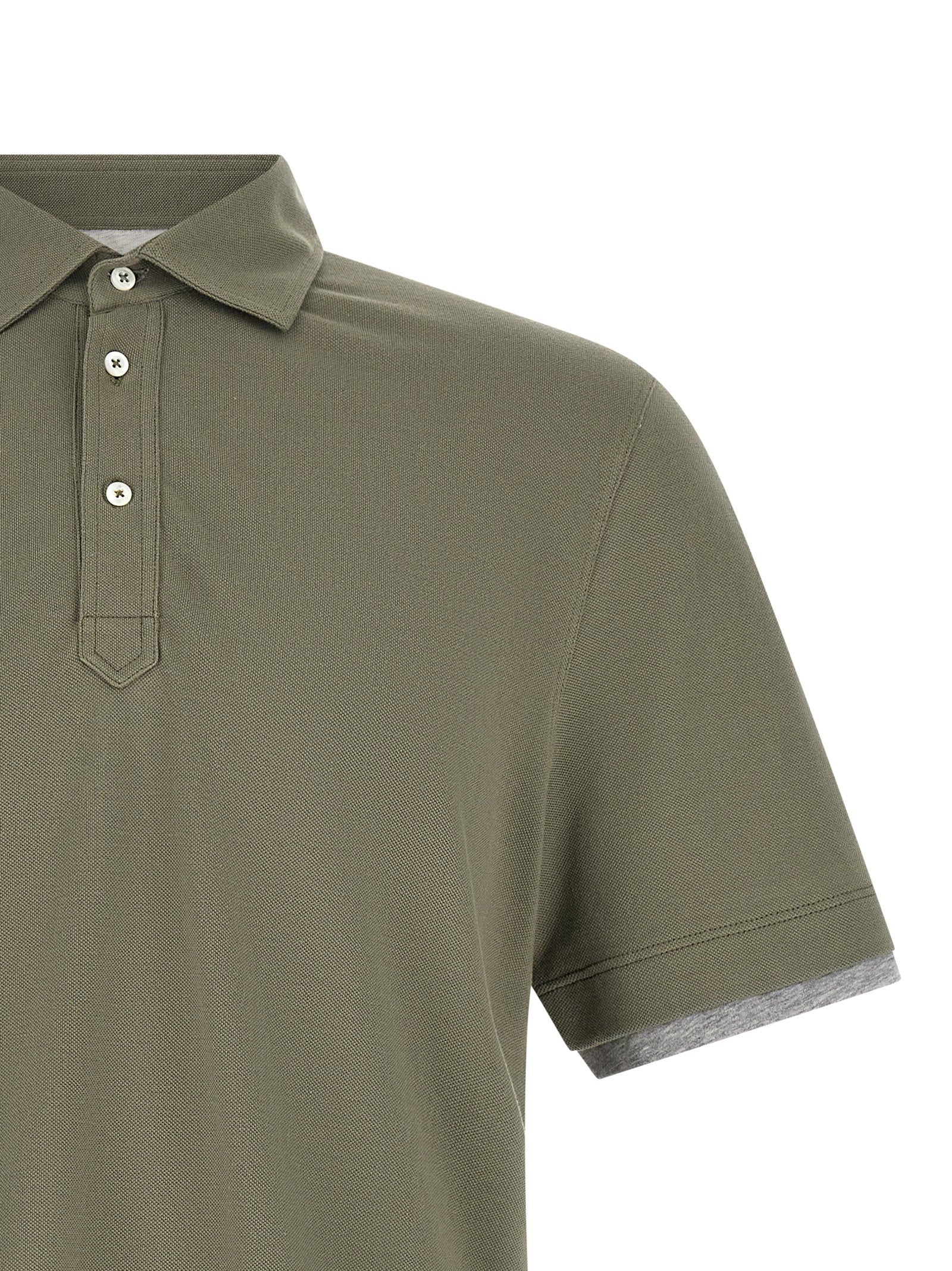 Brunello Cucinelli Brunello Cucinelli Faux Layering Polo Shirt