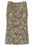 Brunello Cucinelli Brunello Cucinelli Dazzling Chevron Embroidery Top