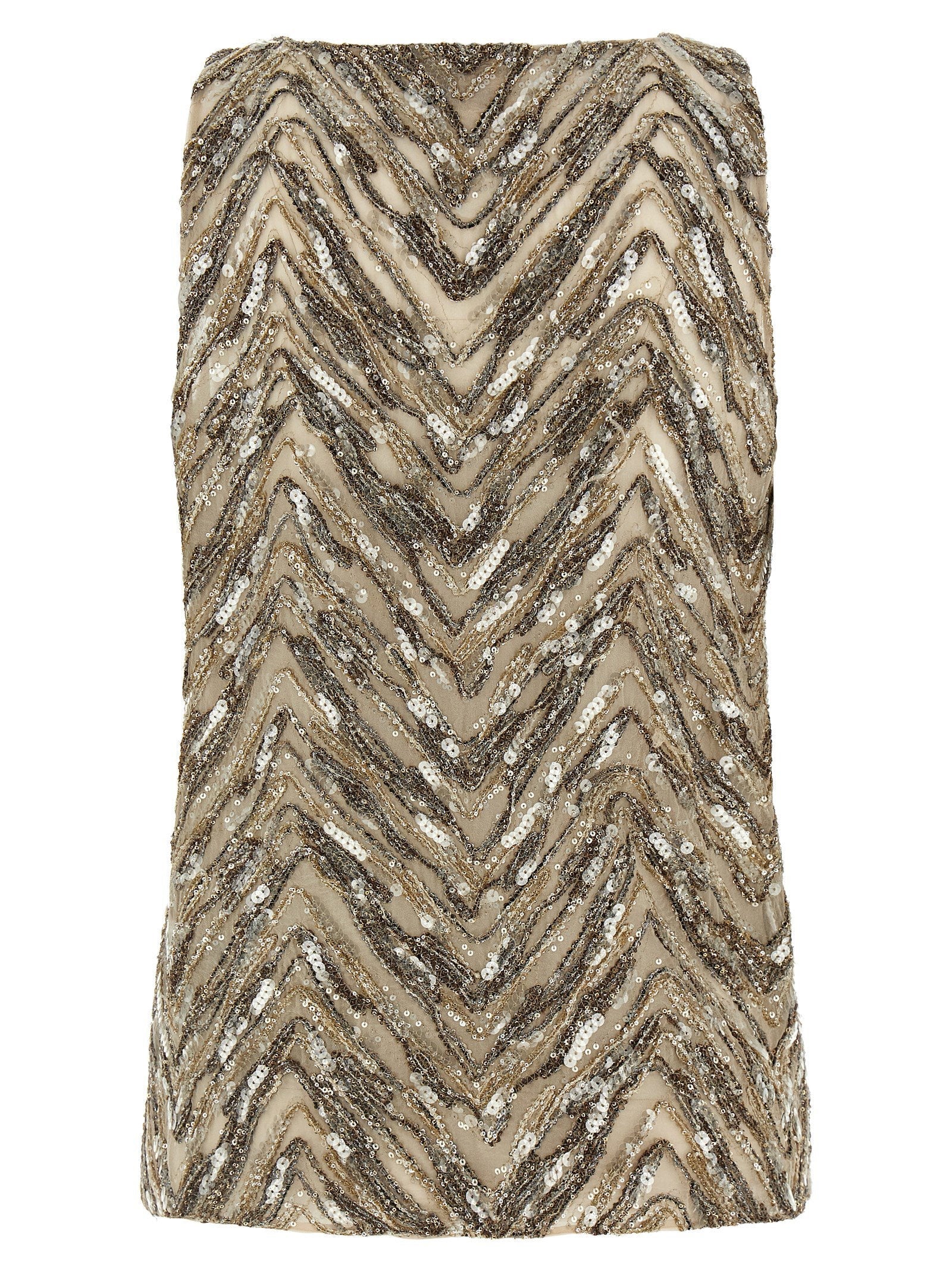 Brunello Cucinelli Brunello Cucinelli Dazzling Chevron Embroidery Top