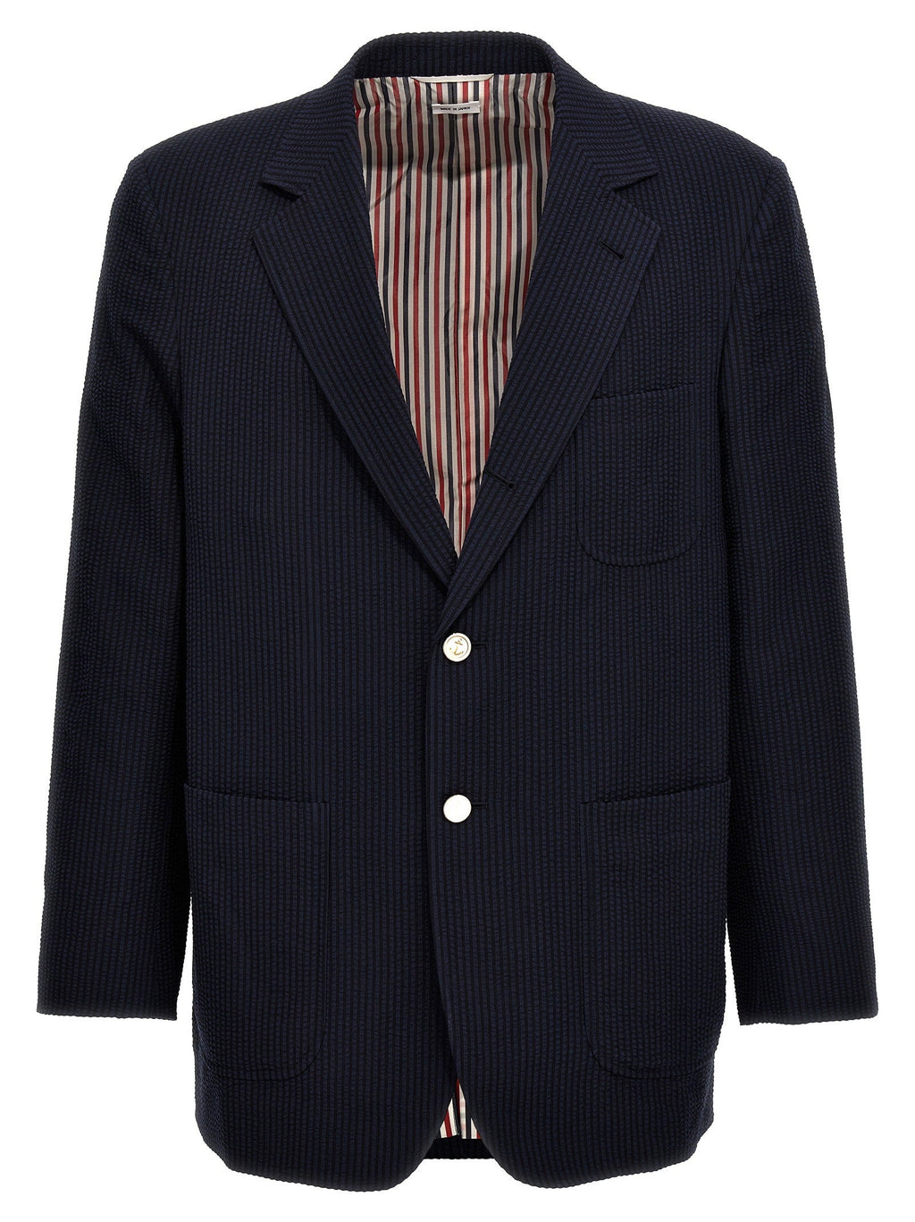 Thom Browne Thom Browne Single-breasted Seersucker Blazer