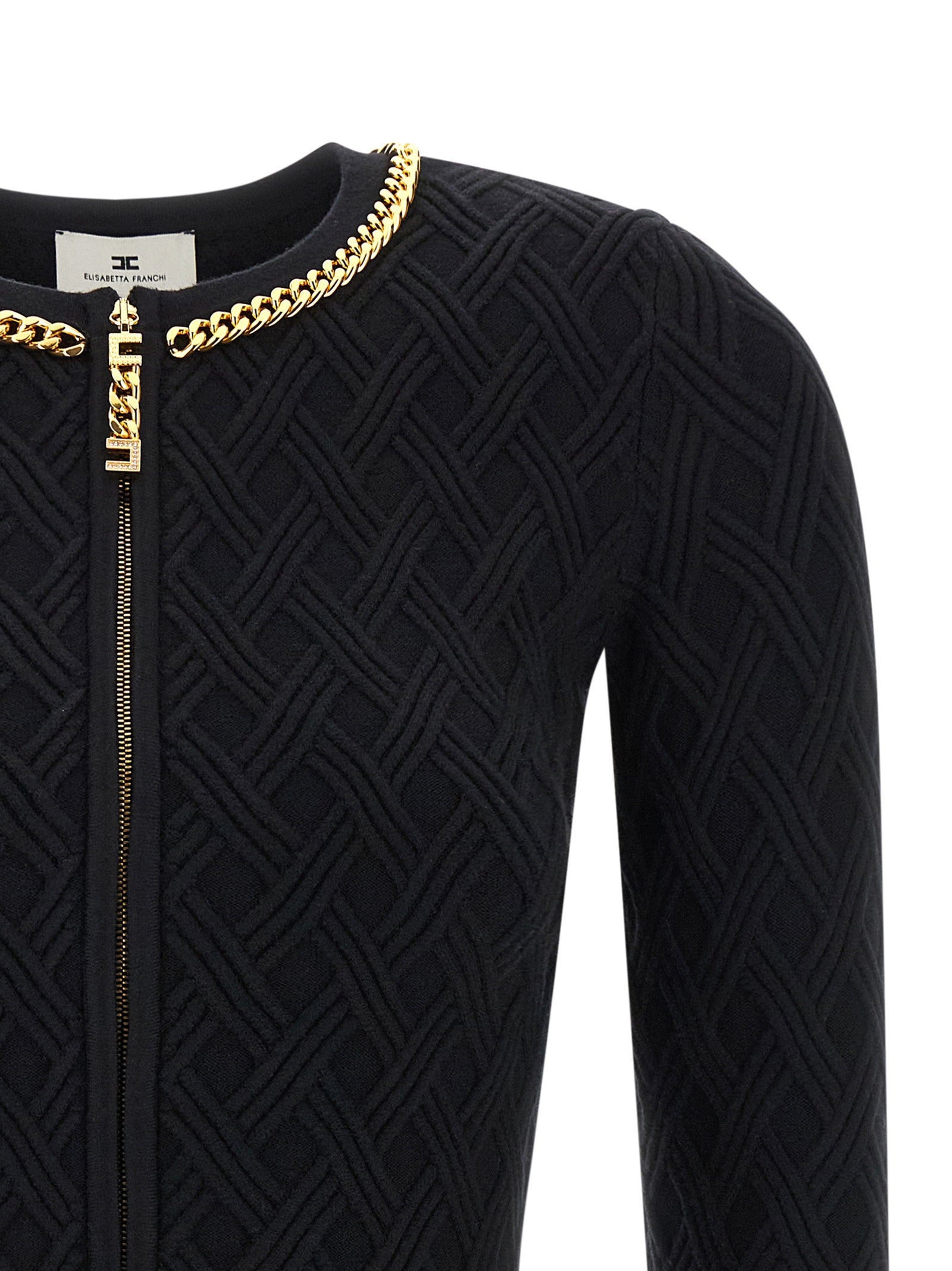 Elisabetta Franchi Elisabetta Franchi Jewel Zip Puller Cardigan