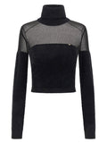 Elisabetta Franchi Elisabetta Franchi Brushed Insert Turtleneck Sweater