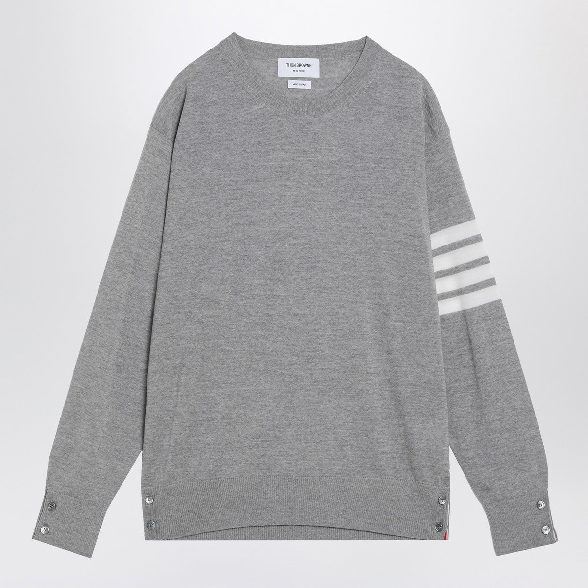 Thom Browne Thom Browne Light gray merino wool sweater