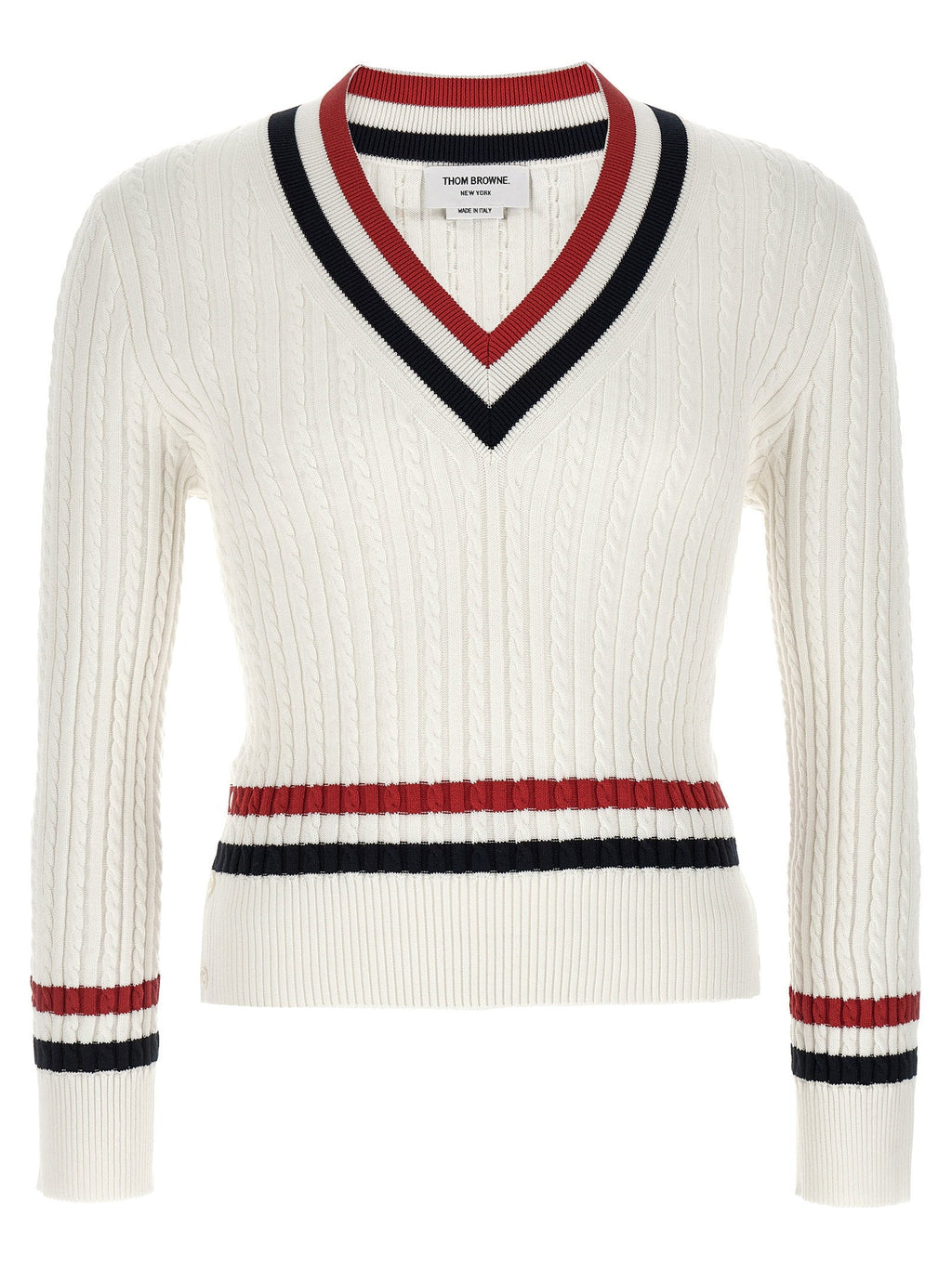 Thom Browne Thom Browne Rwb Intarsia Sweater