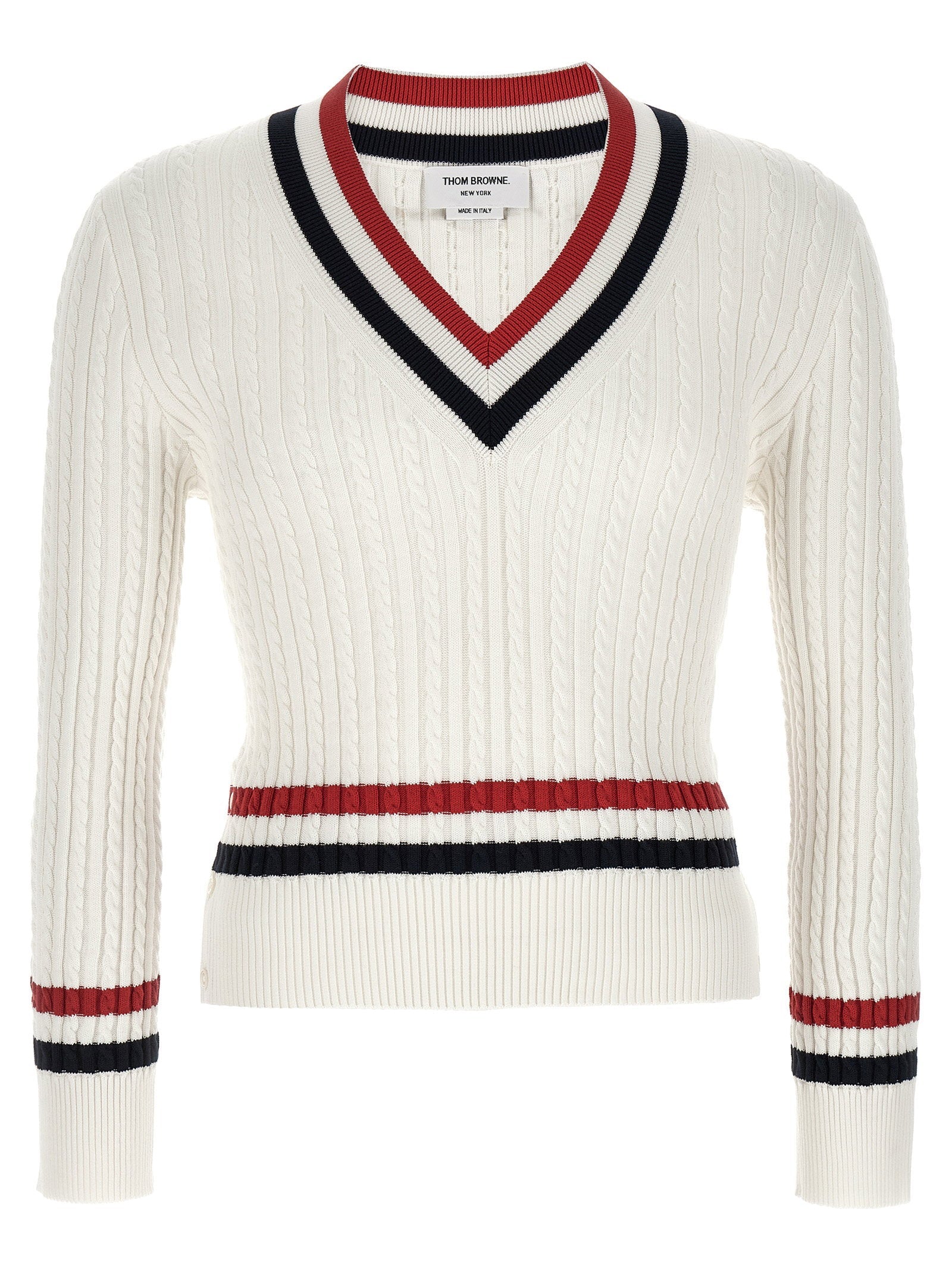 Thom Browne Thom Browne Rwb Intarsia Sweater