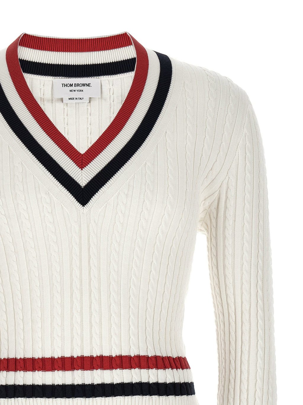 Thom Browne Thom Browne Rwb Intarsia Sweater