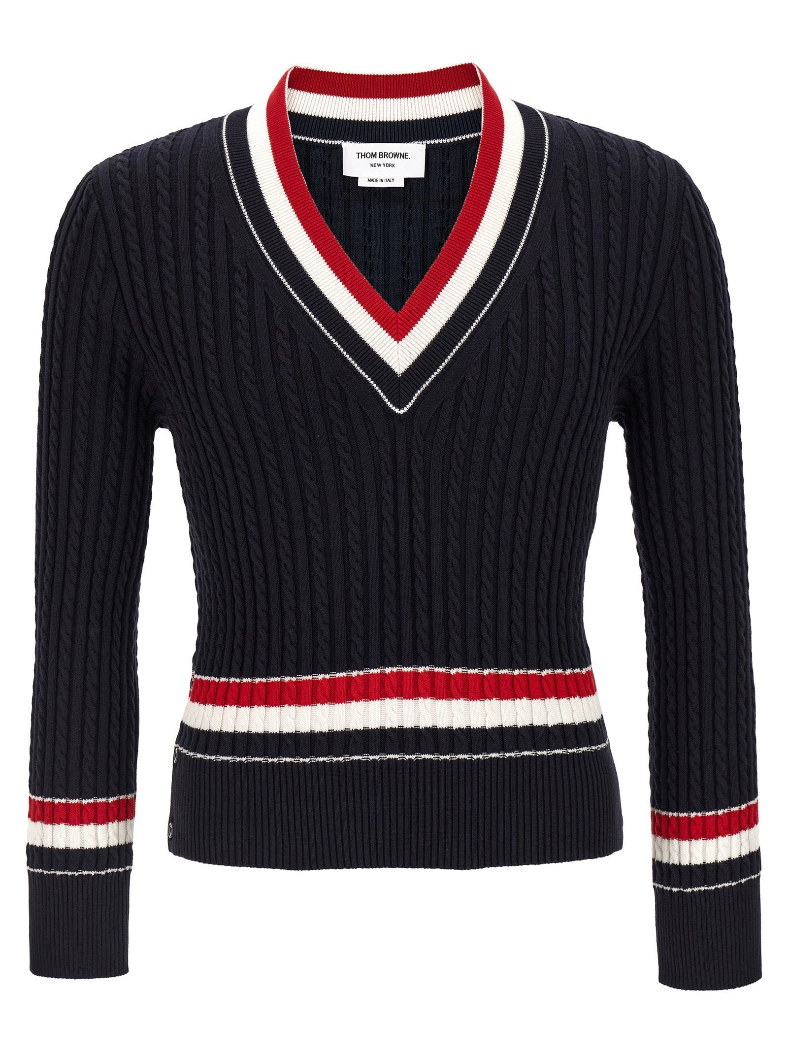 Thom Browne Thom Browne Rwb Intarsia Sweater