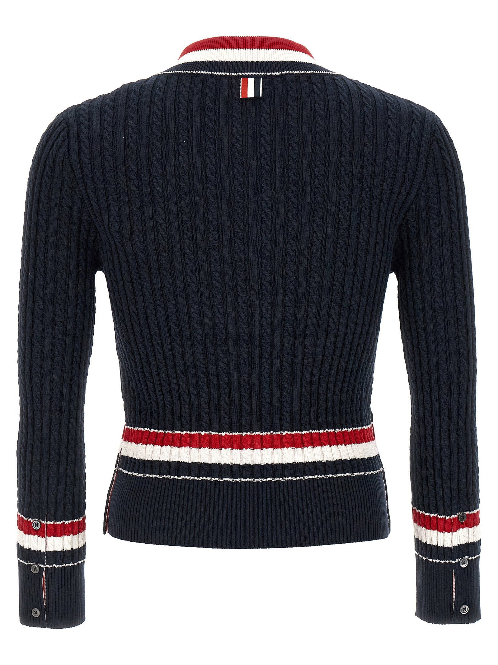 Thom Browne Thom Browne Rwb Intarsia Sweater