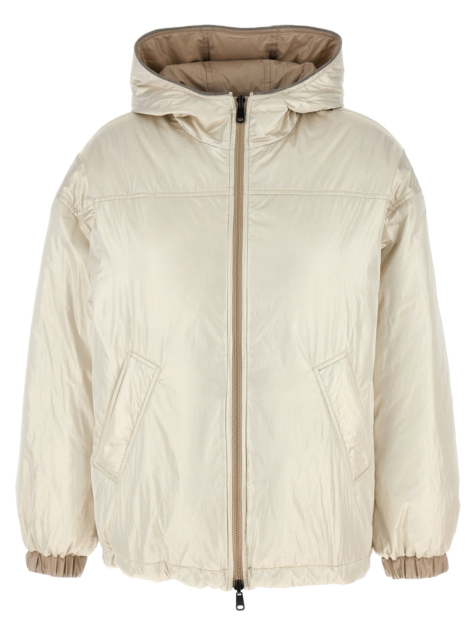 Brunello Cucinelli Brunello Cucinelli Laminated Reversible Down Jacket