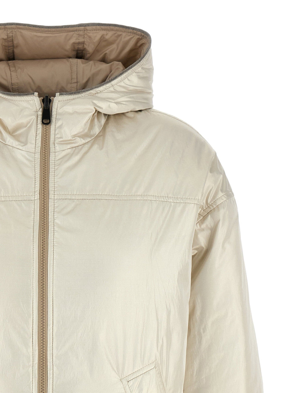 Brunello Cucinelli Brunello Cucinelli Laminated Reversible Down Jacket