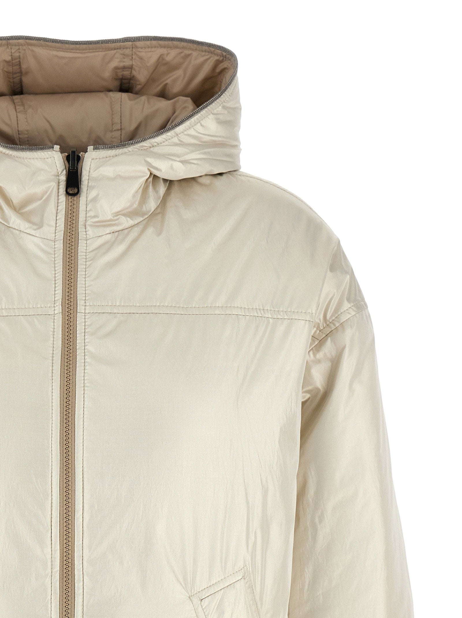 Brunello Cucinelli Brunello Cucinelli Laminated Reversible Down Jacket