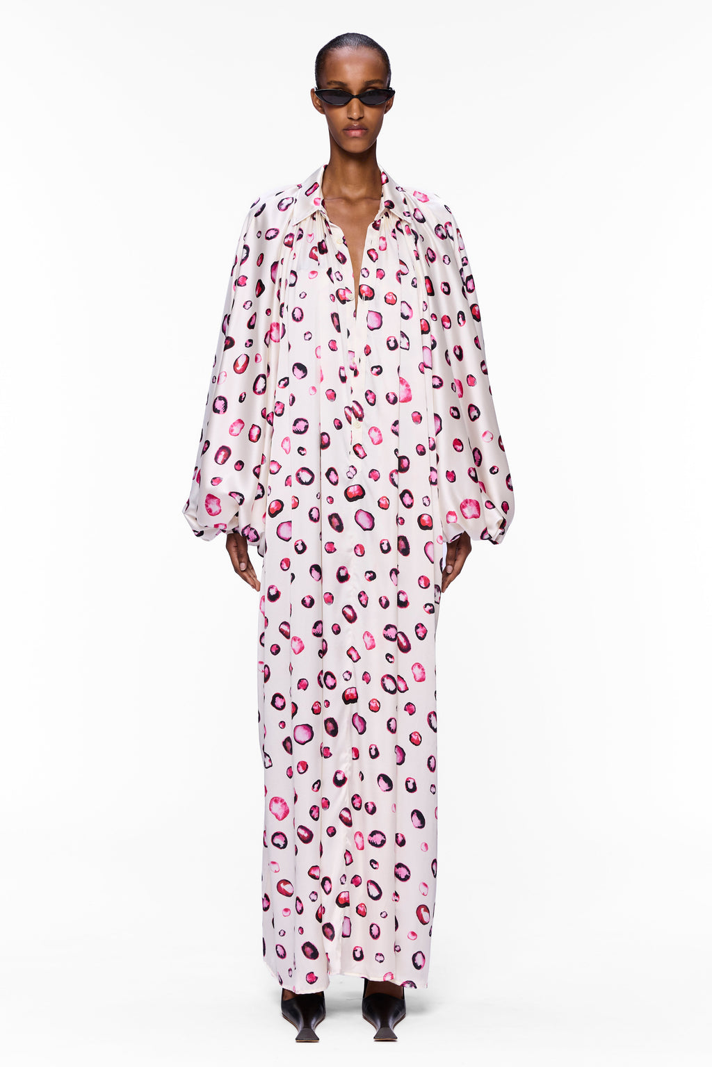The Touareg Dress with Balloon Sleeve : Silk