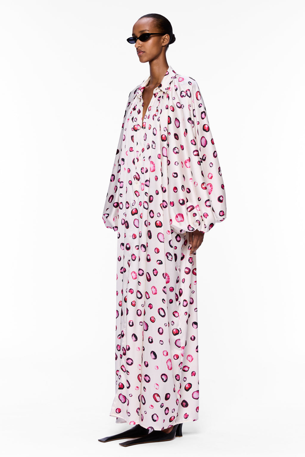 The Touareg Dress with Balloon Sleeve : Silk