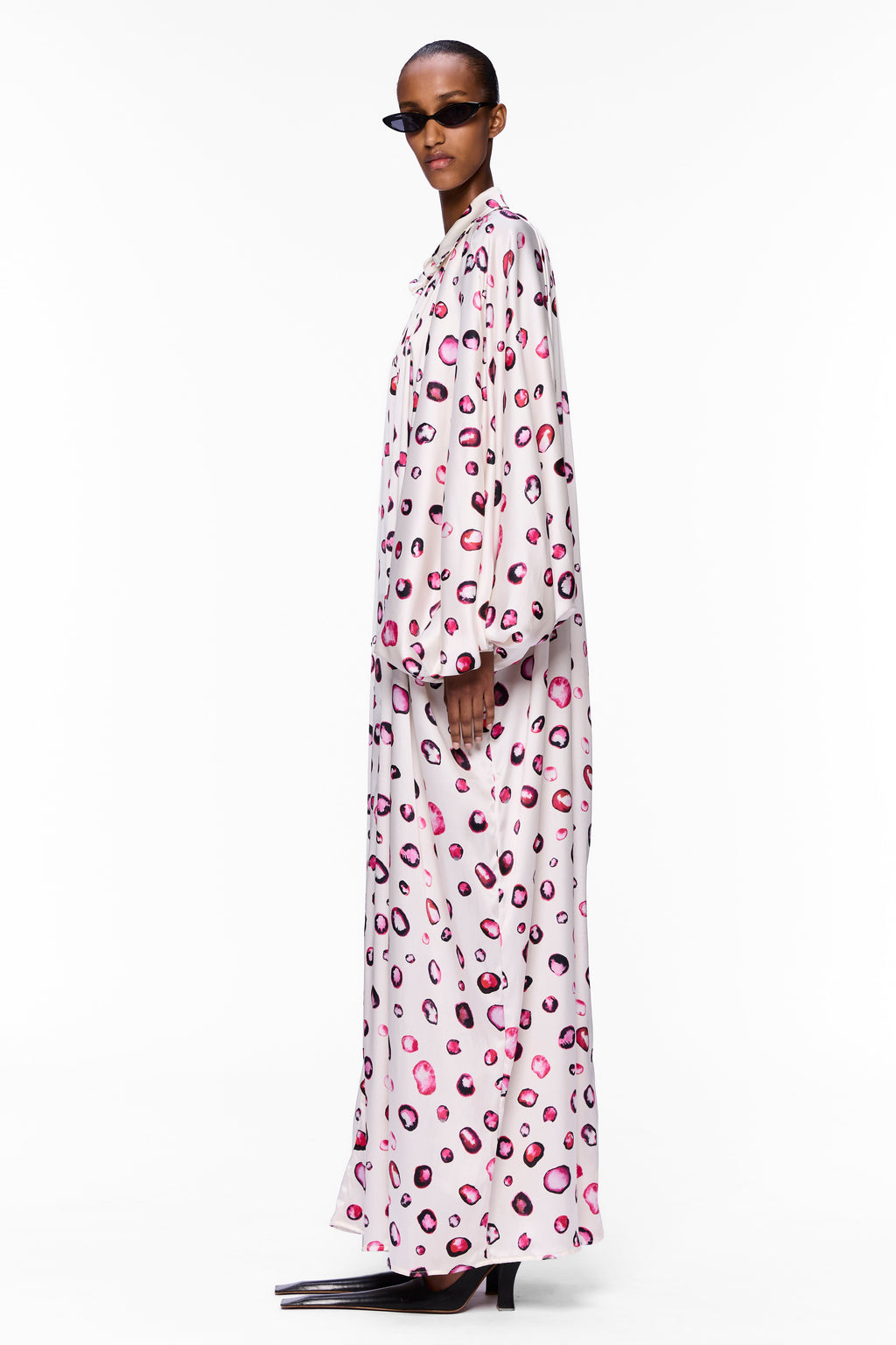 The Touareg Dress with Balloon Sleeve : Silk