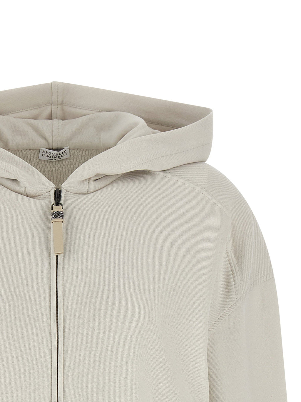 Brunello Cucinelli Brunello Cucinelli Shiny Zipper Pull Hoodie