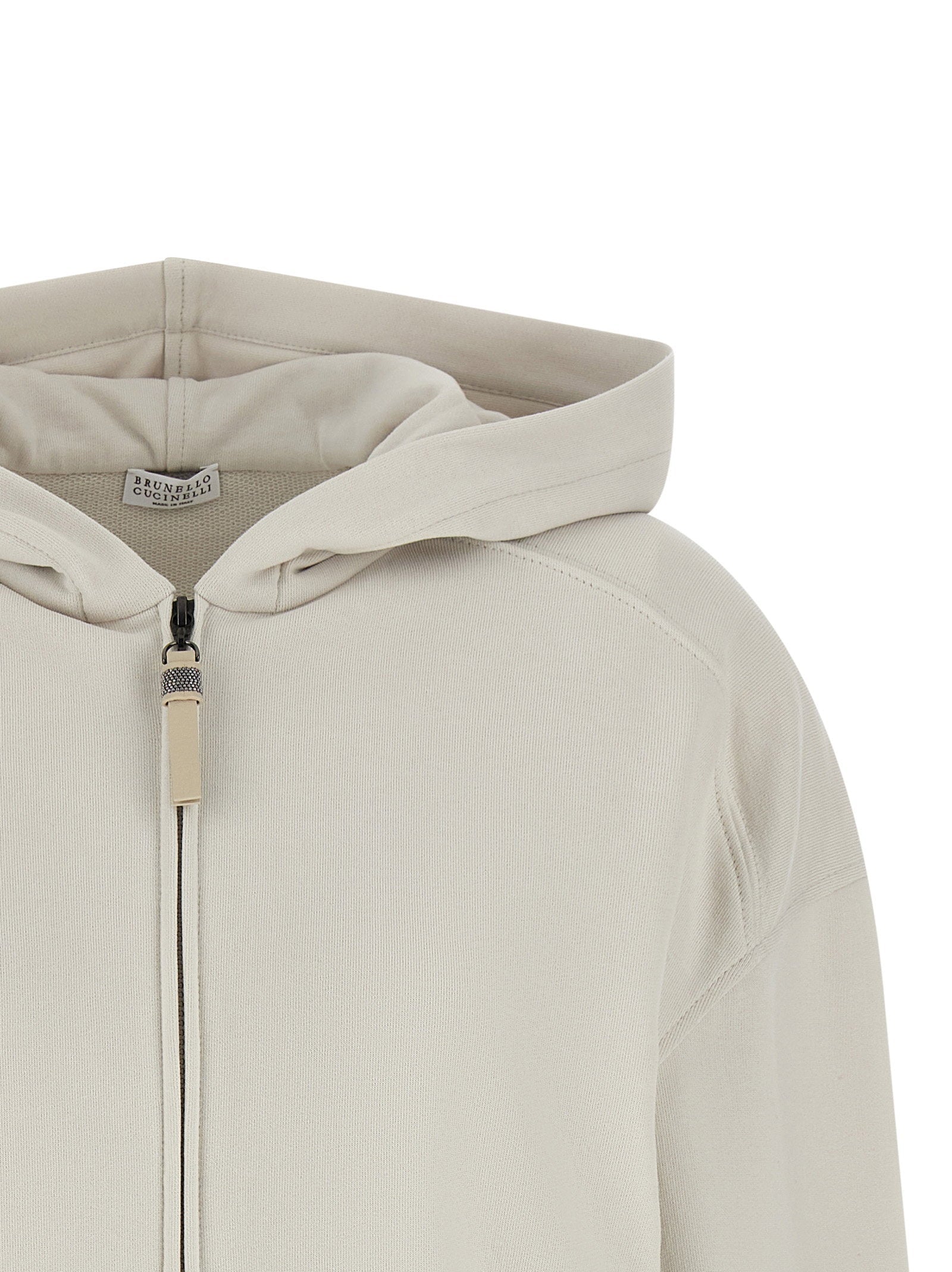 Brunello Cucinelli Brunello Cucinelli Shiny Zipper Pull Hoodie