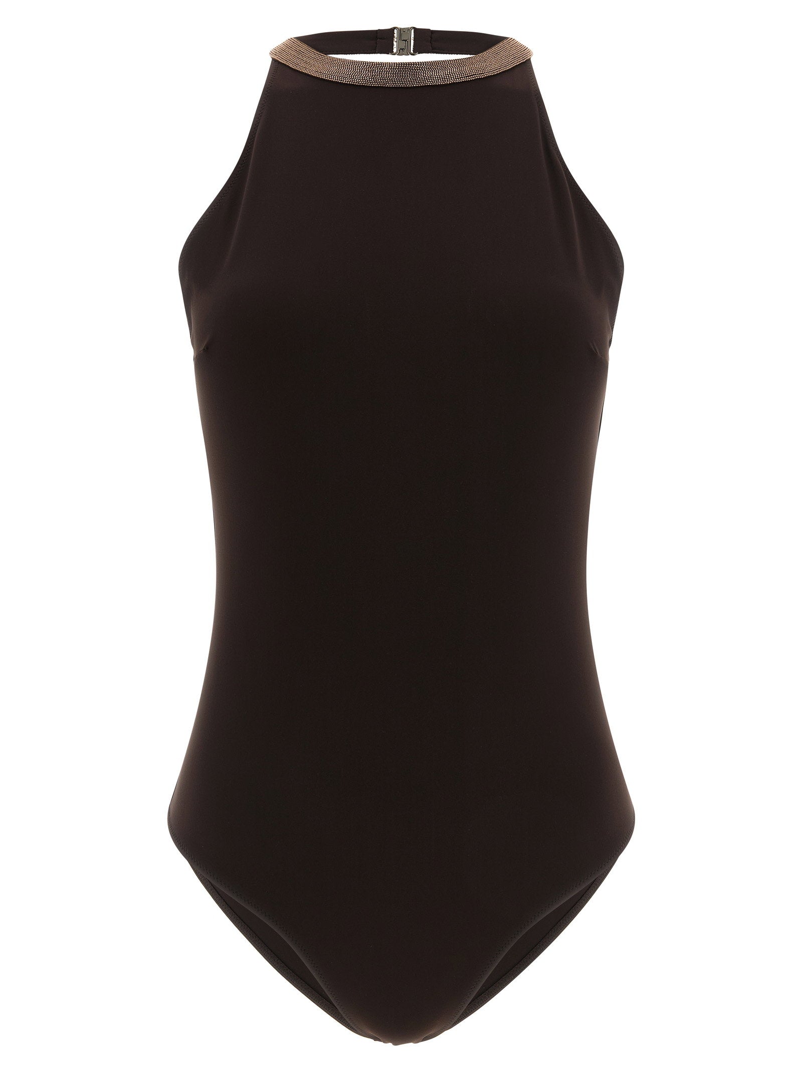 Brunello Cucinelli Brunello Cucinelli Precious Collar One-piece Swimsuit