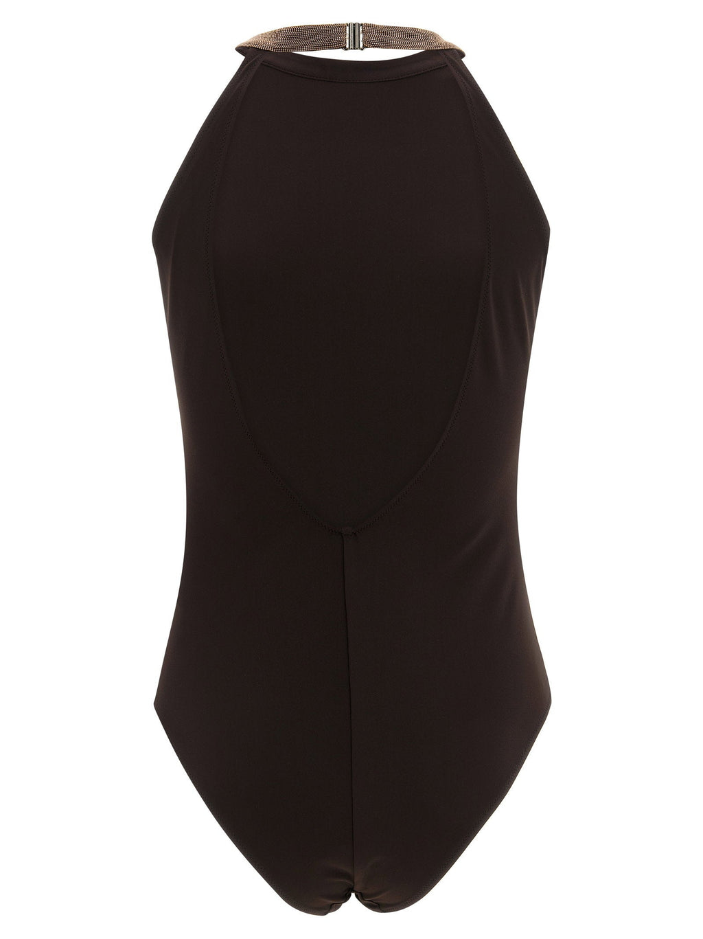 Brunello Cucinelli Brunello Cucinelli Precious Collar One-piece Swimsuit