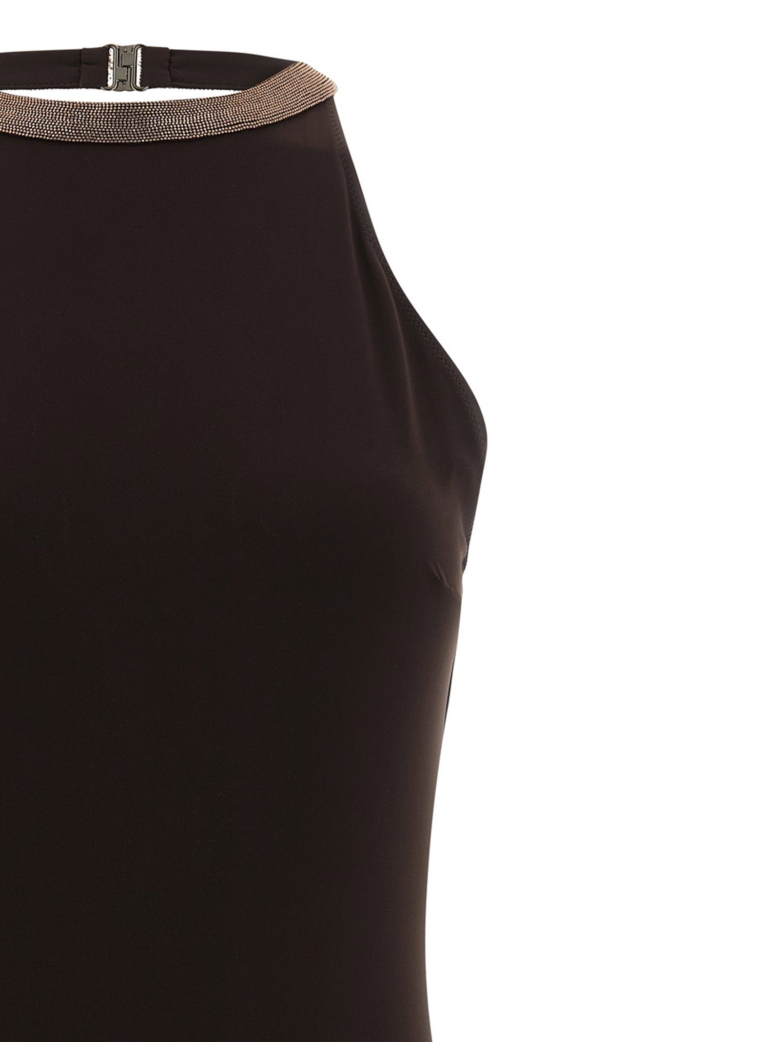 Brunello Cucinelli Brunello Cucinelli Precious Collar One-piece Swimsuit