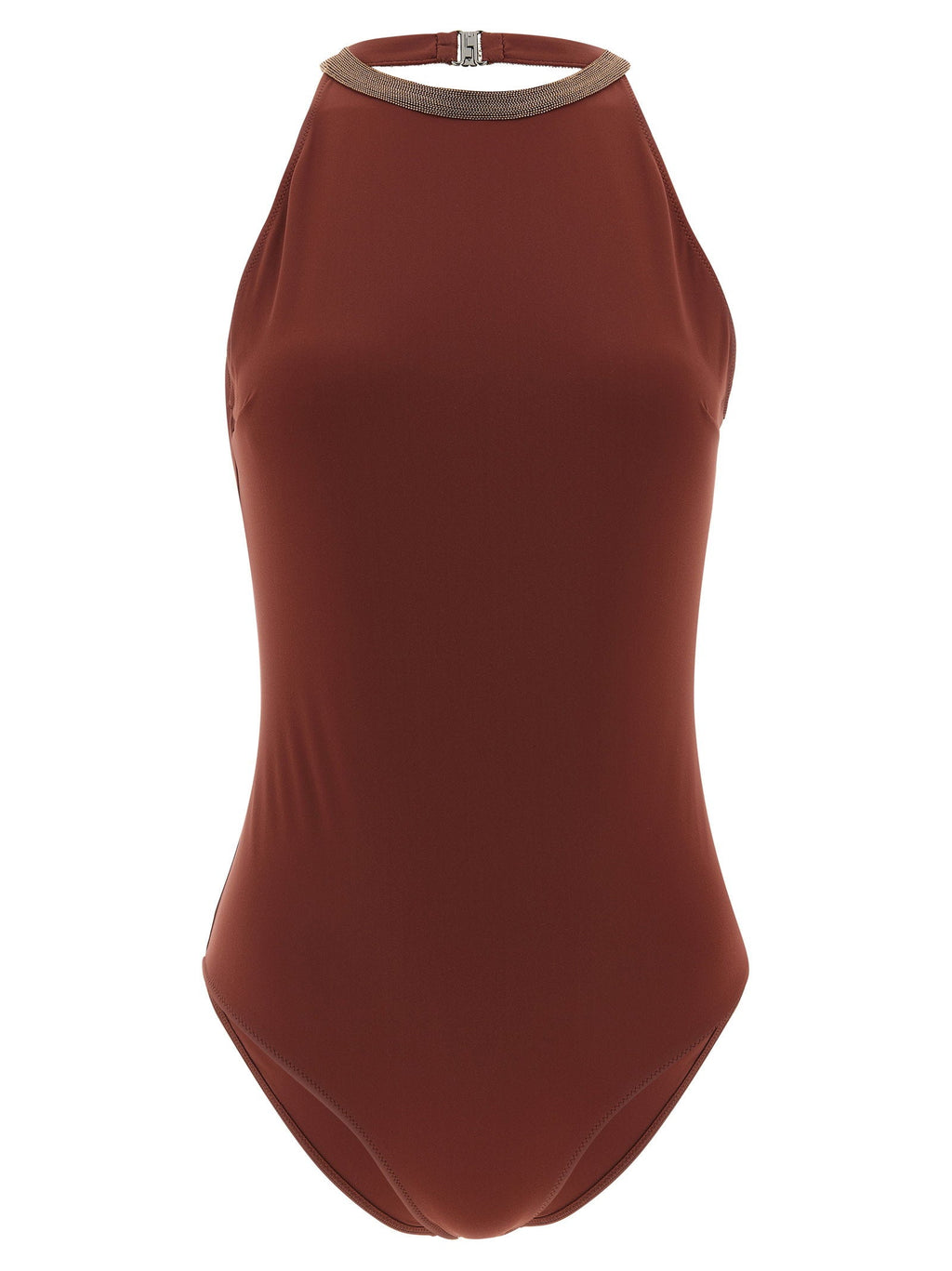 Brunello Cucinelli Brunello Cucinelli Precious Collar One-piece Swimsuit