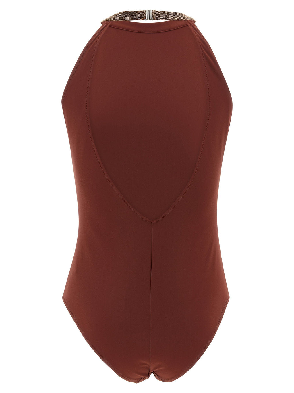 Brunello Cucinelli Brunello Cucinelli Precious Collar One-piece Swimsuit