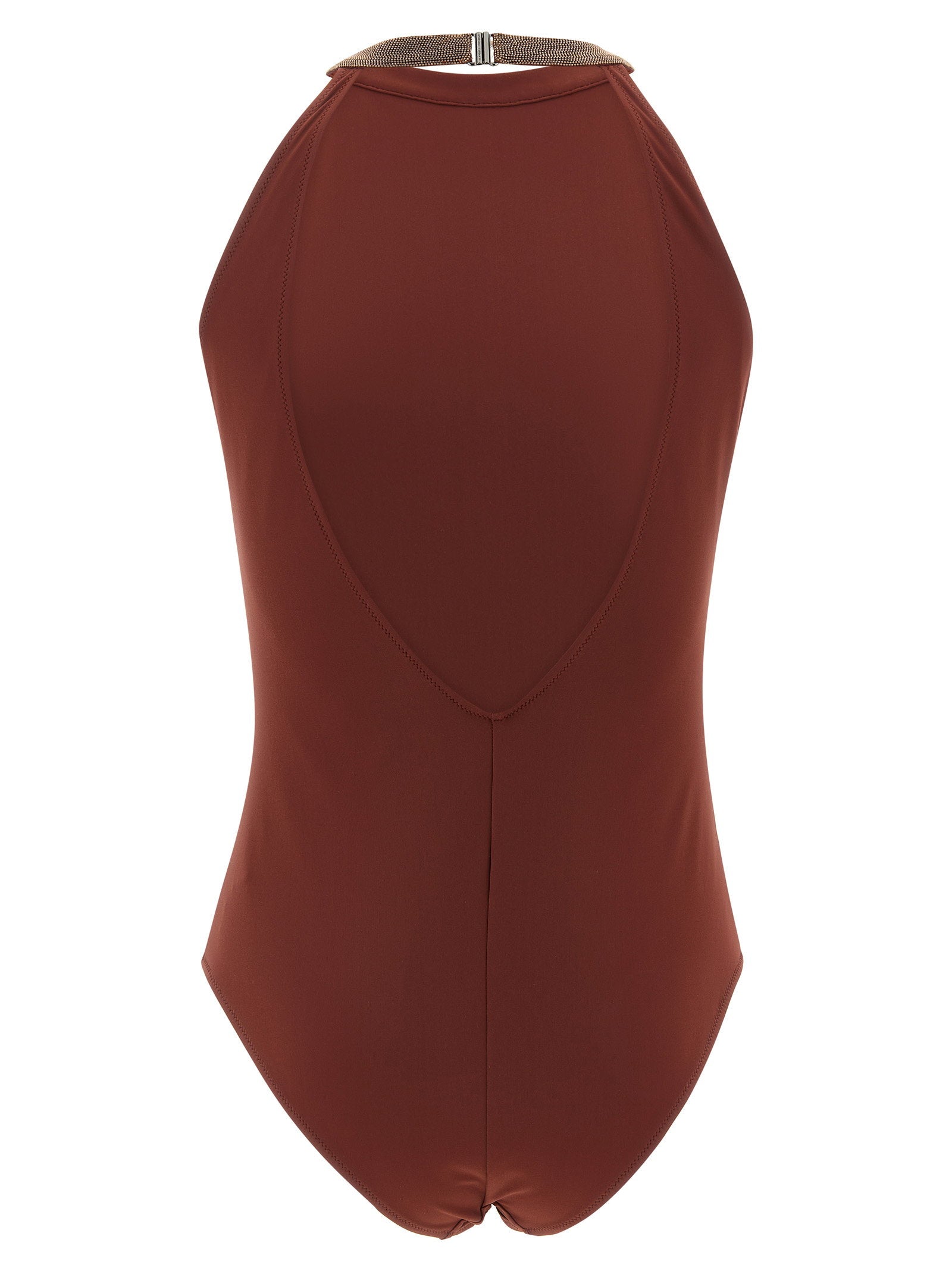 Brunello Cucinelli Brunello Cucinelli Precious Collar One-piece Swimsuit
