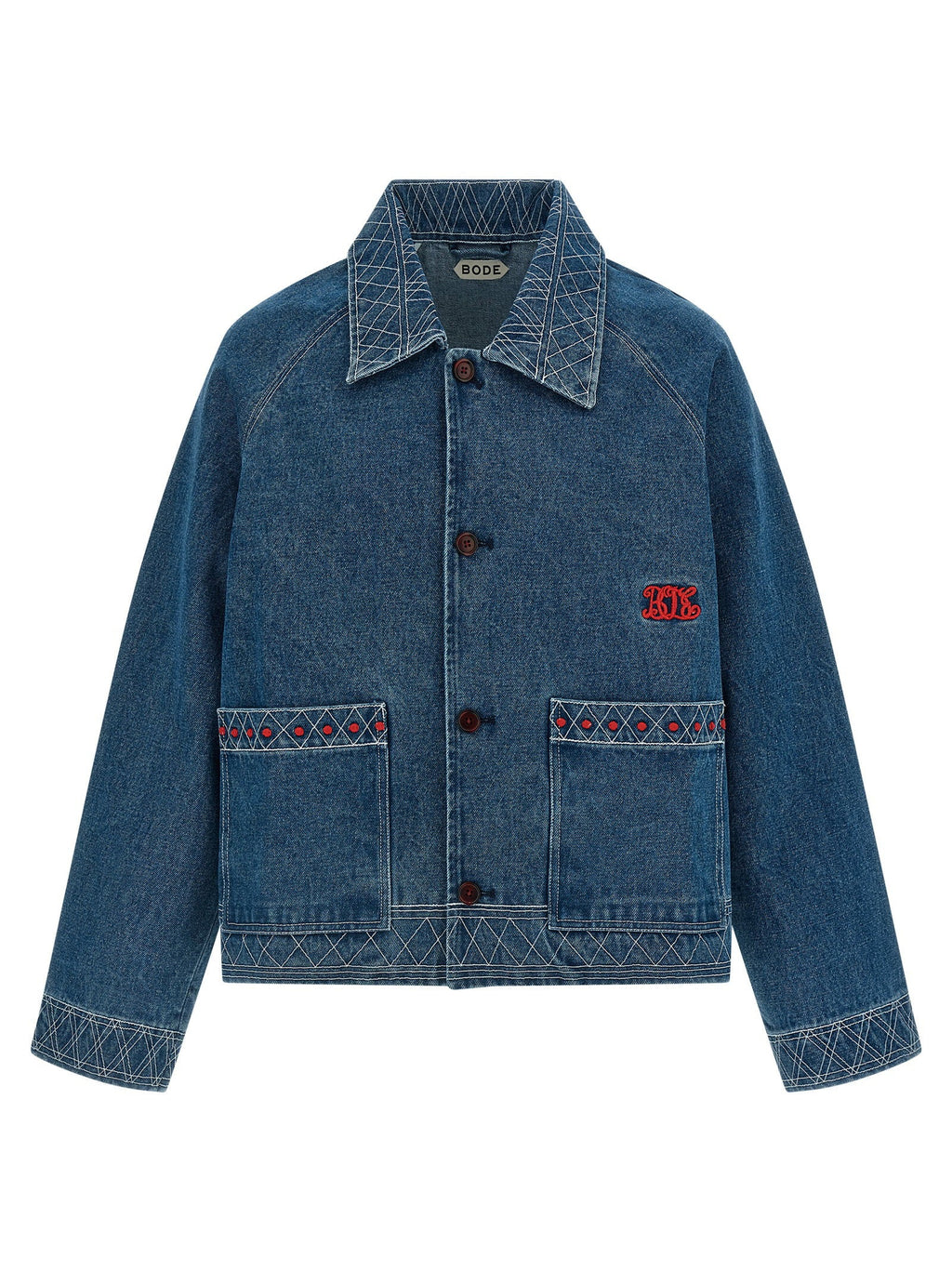 Bode Bode Embroidery Denim Jacket