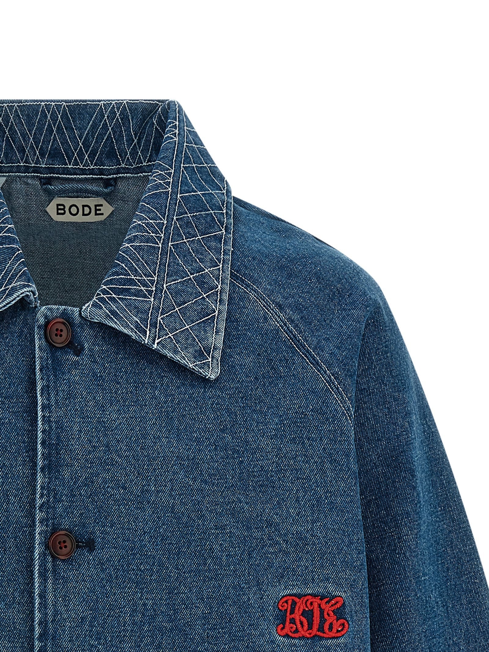 Bode Bode Embroidery Denim Jacket