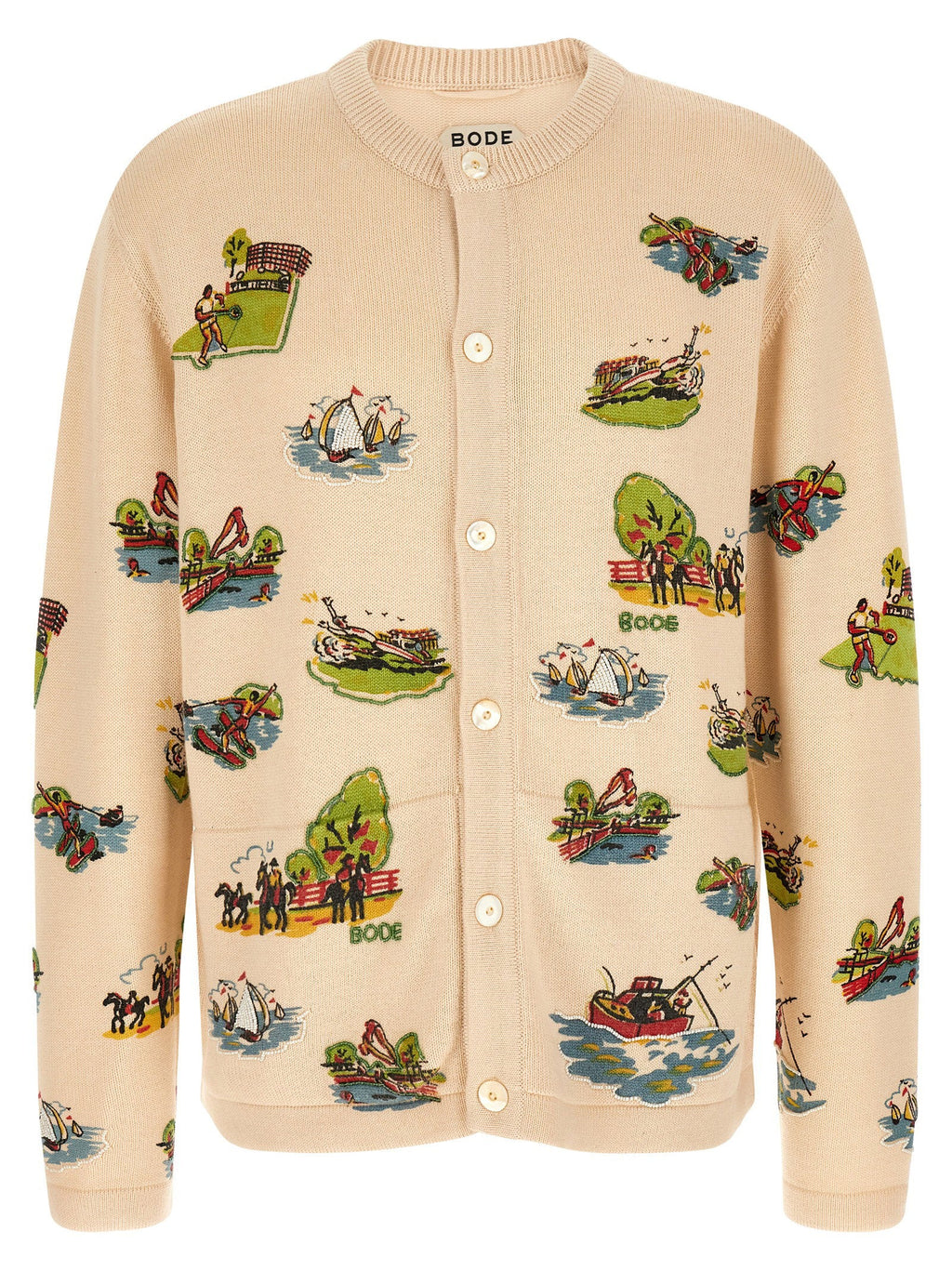 Bode Bode Beaded Camp Cardigan